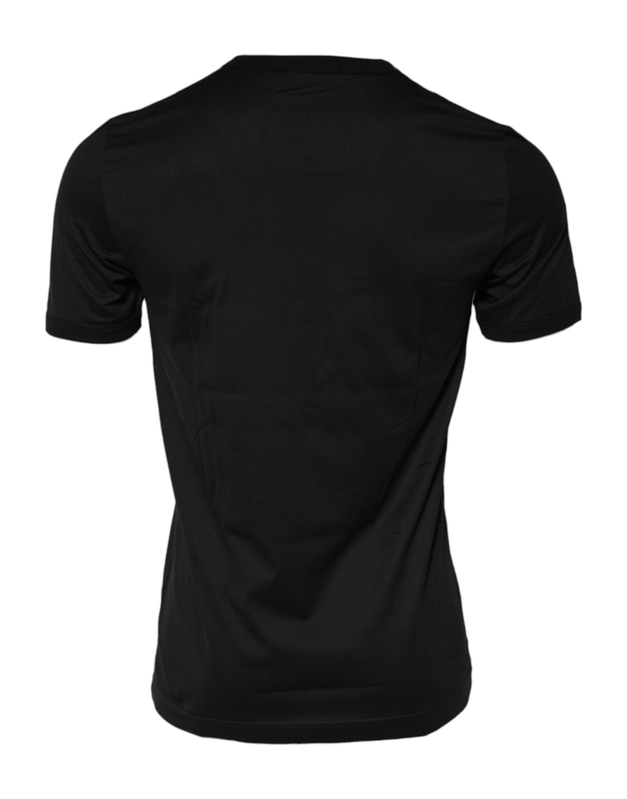 Dolce & Gabbana Black Sacred Heart Cotton Crew Neck Men's T-shirt