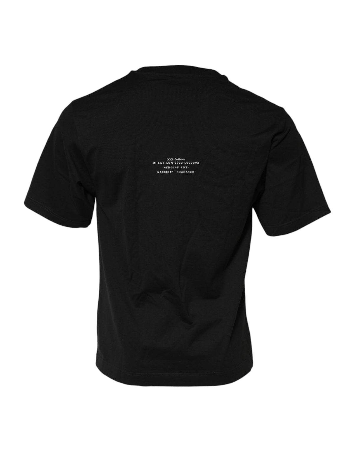 Dolce & Gabbana Black DG Vib3 Print Cotton Crew Neck Men's T-shirt