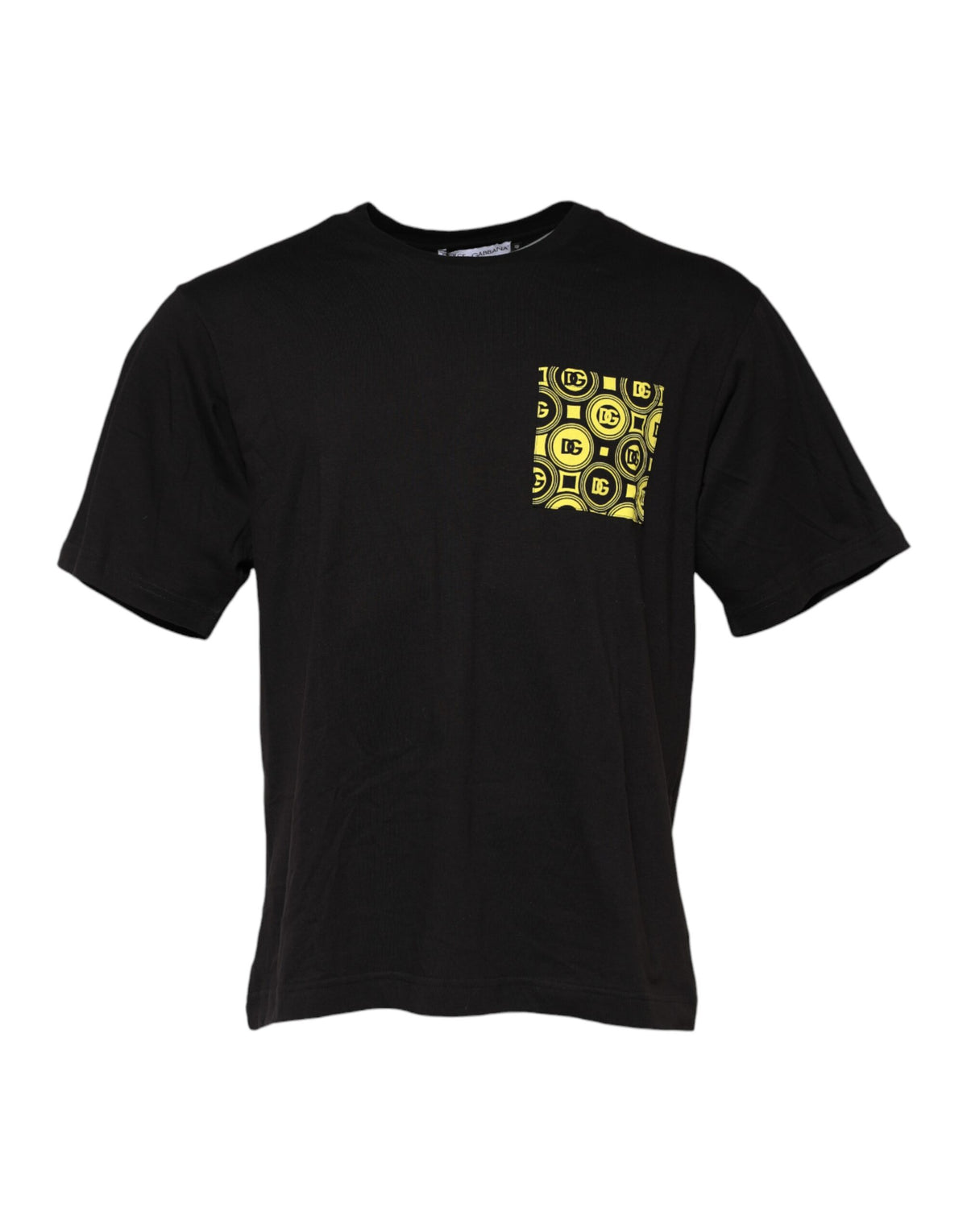 Dolce & Gabbana Black Minimalist Cotton Crew Neck Men's T-shirt