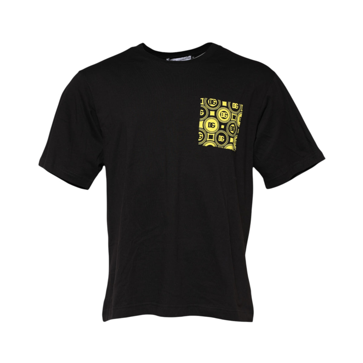 Dolce & Gabbana Black Minimalist Cotton Crew Neck Men's T-shirt