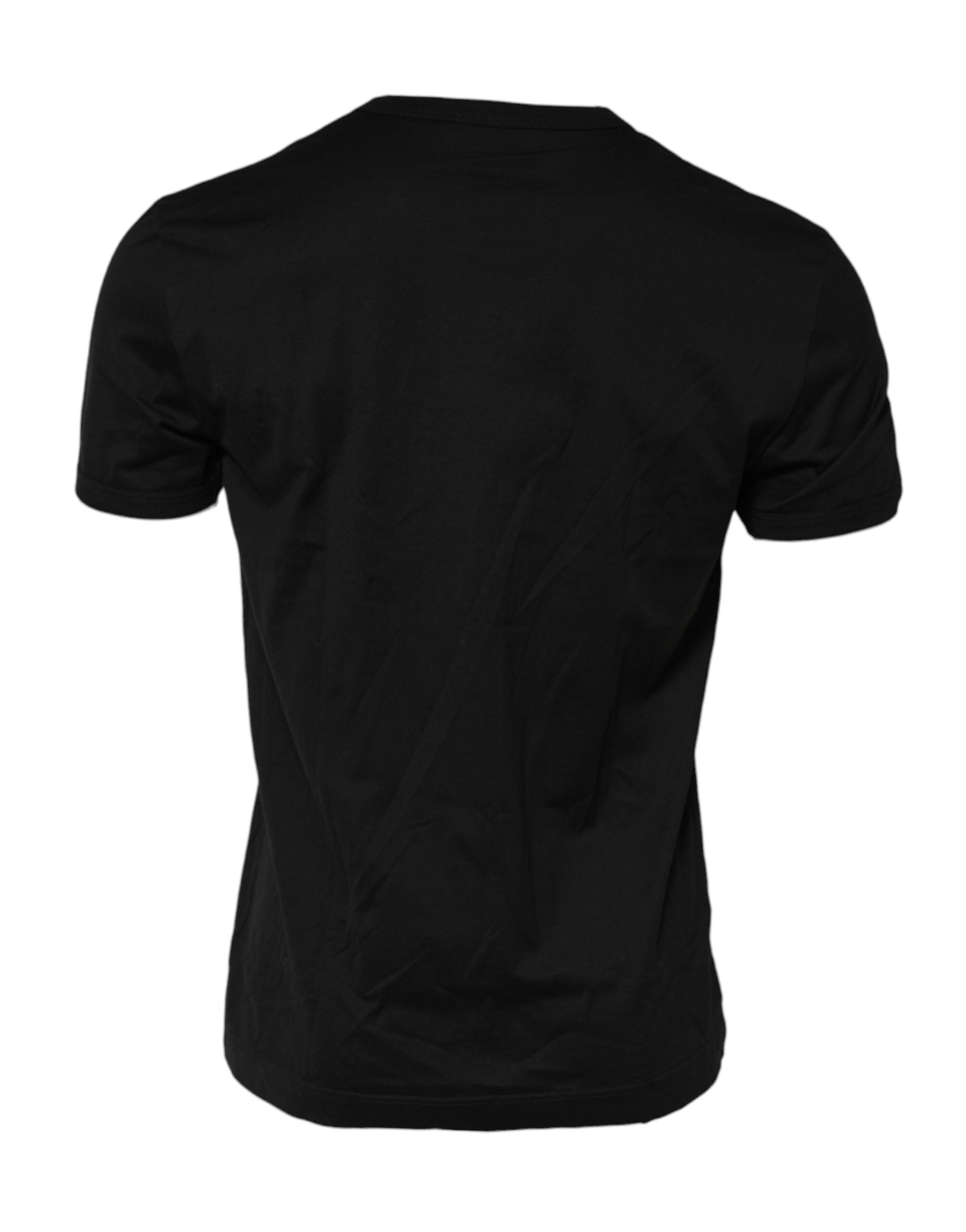 Dolce & Gabbana Black DG King Crown Cotton Crew Neck Men's T-shirt