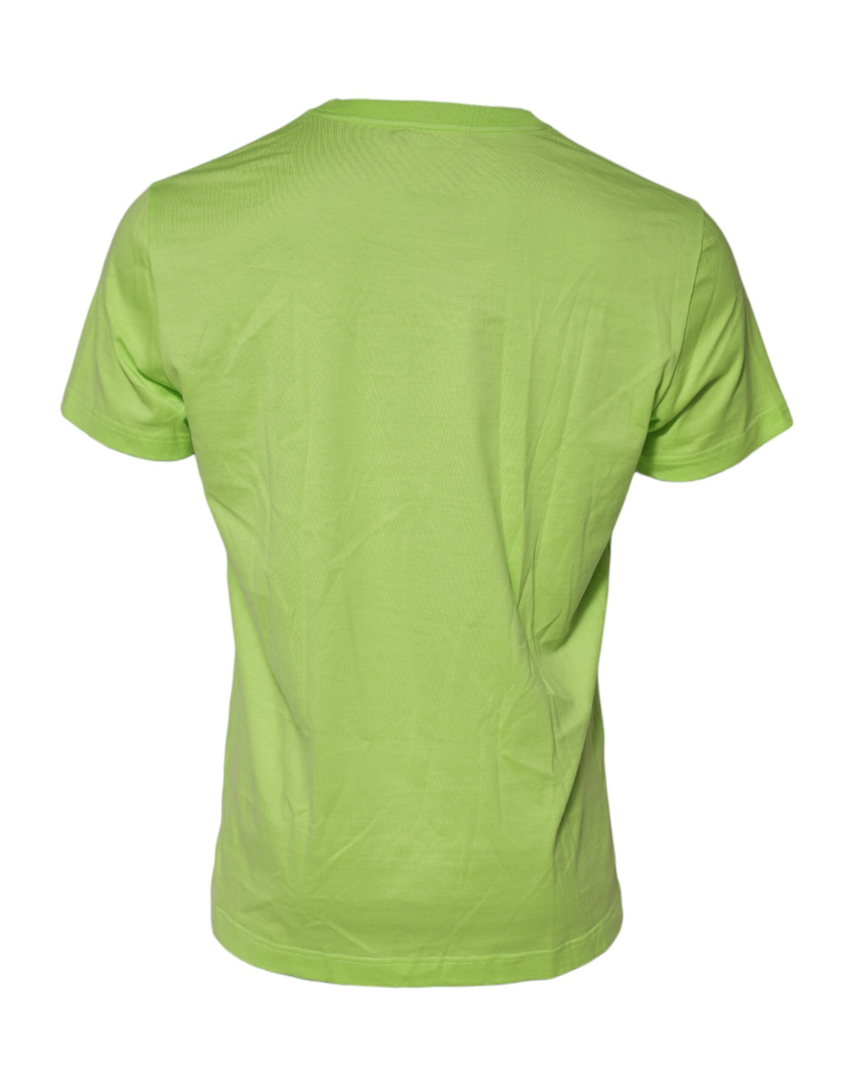 Dolce & Gabbana Green Embossed Logo Cotton Crew Neck Men's T-shirt