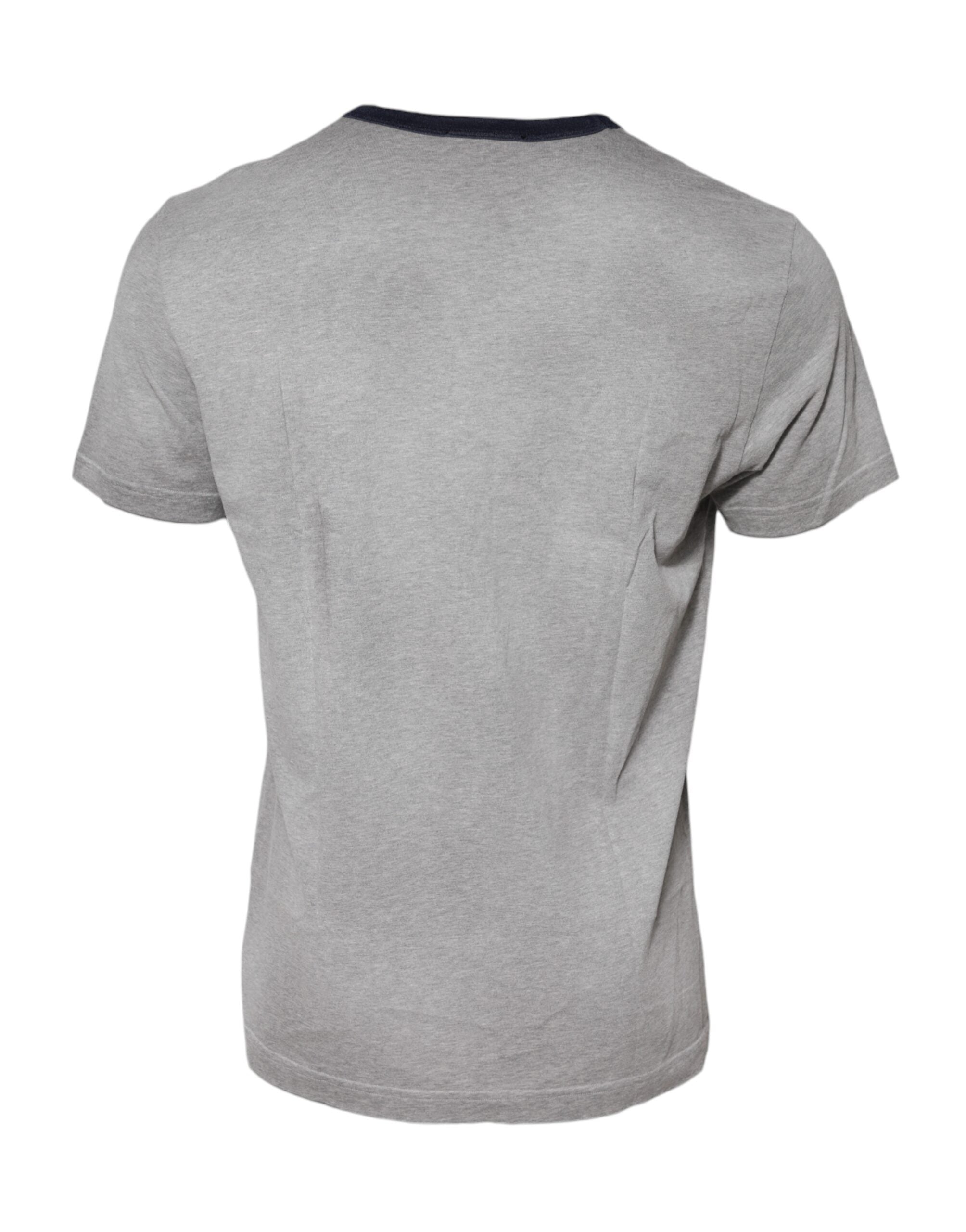 Dolce & Gabbana Gray DG Graphic Print Cotton Crewneck Men's T-shirt (Pre-Owned)