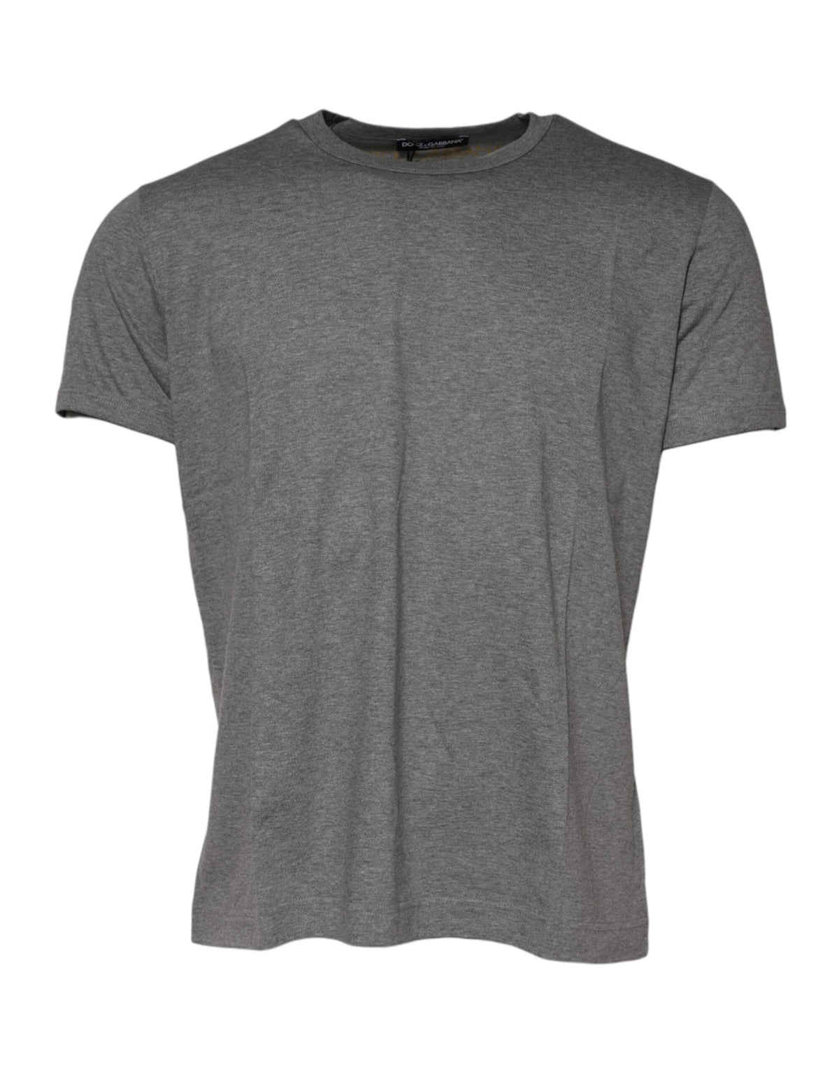 Dolce & Gabbana Gray Cotton Crew Neck Short Sleeves Men's T-shirt