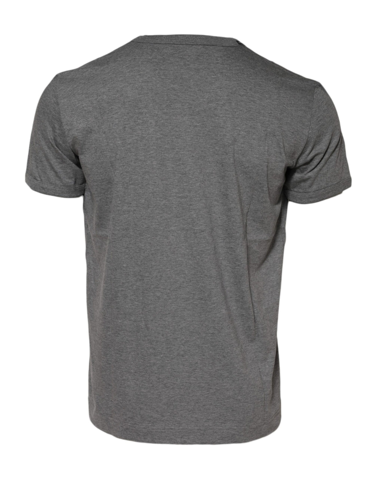 Dolce & Gabbana Gray Cotton Crew Neck Short Sleeves Men's T-shirt