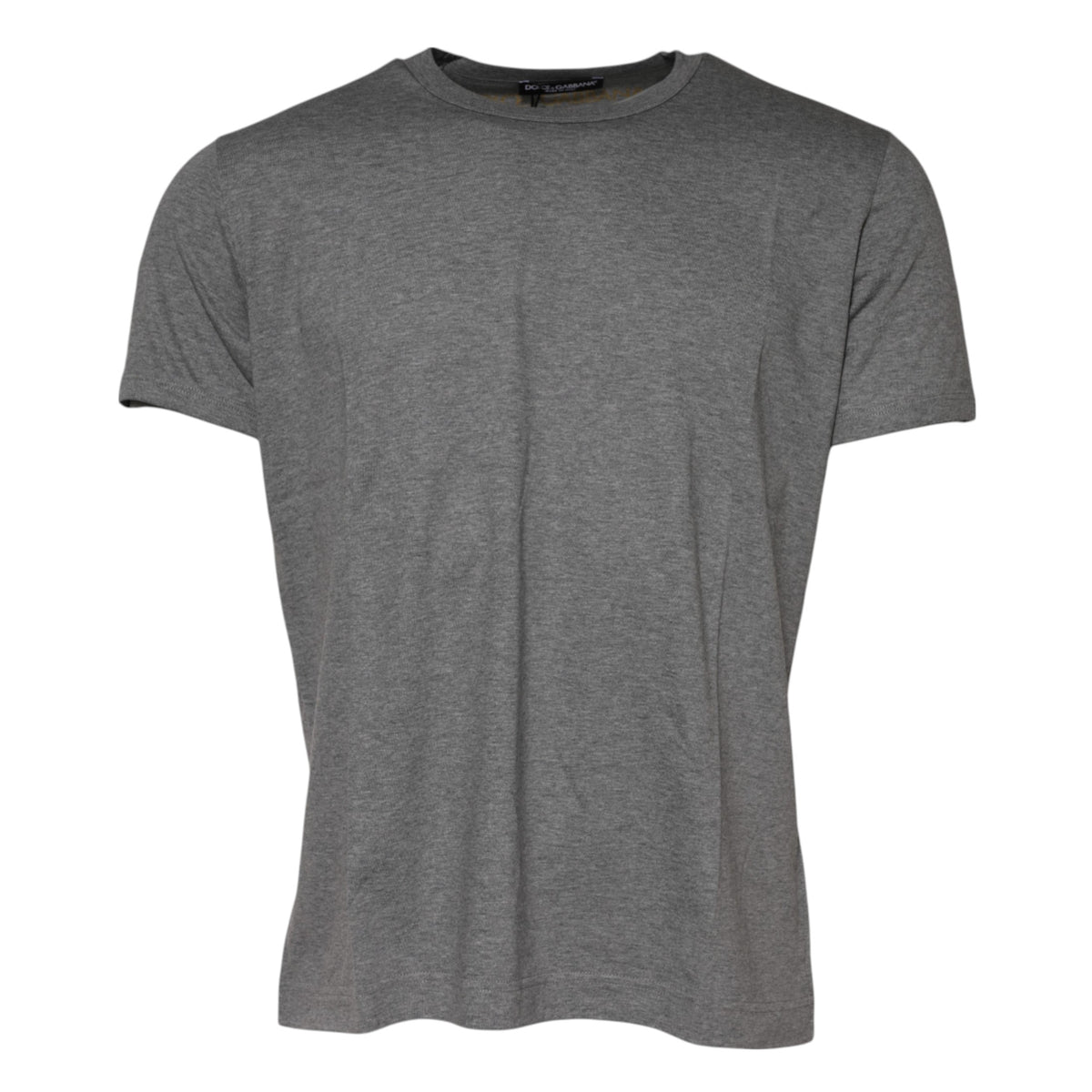 Dolce & Gabbana Gray Cotton Crew Neck Short Sleeves Men's T-shirt