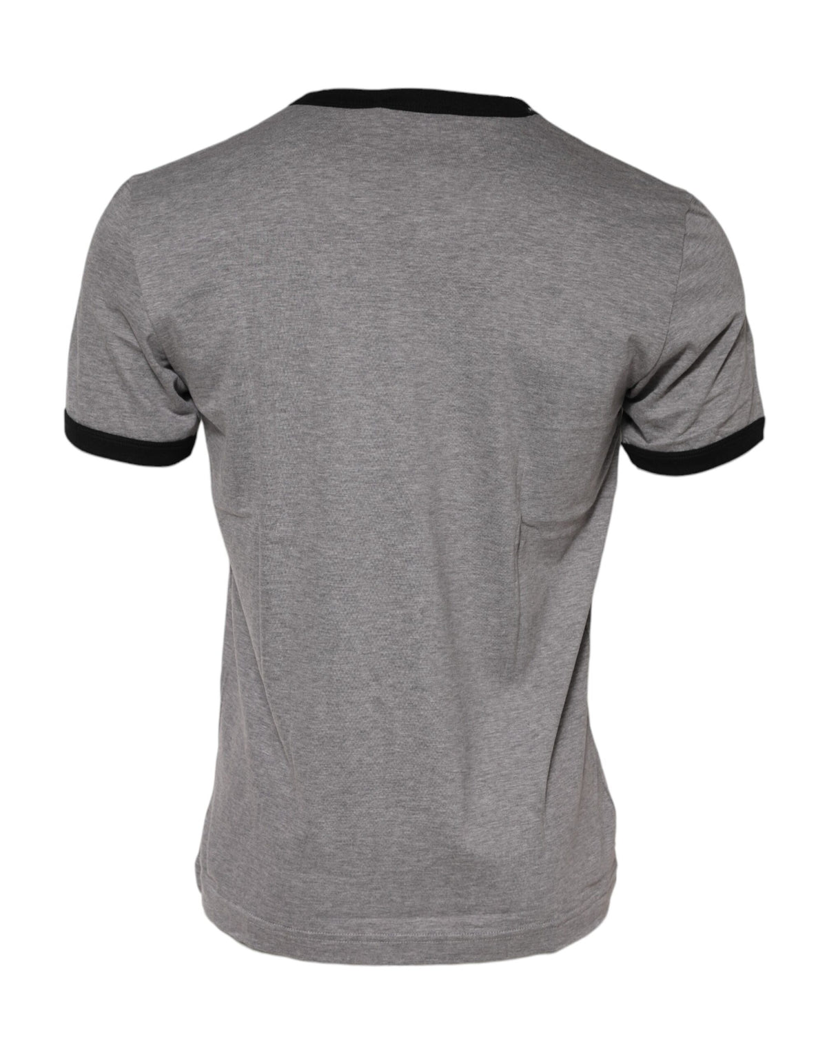 Dolce & Gabbana Gray Sacred Heart Cotton Crew Neck Men's T-shirt