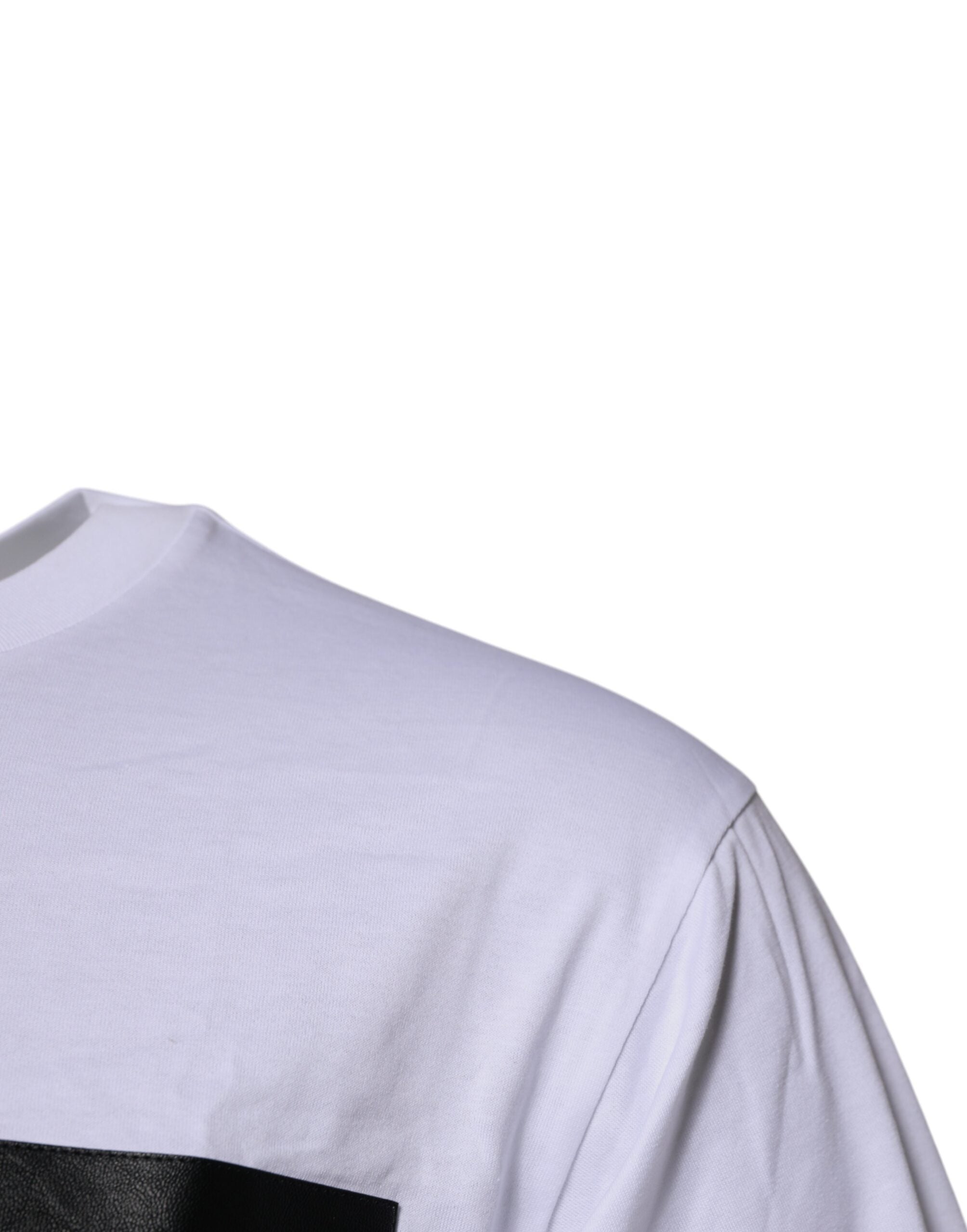 Dolce & Gabbana White Logo Crew Neck Short Sleeves Men's T-shirt (Pre-Owned)