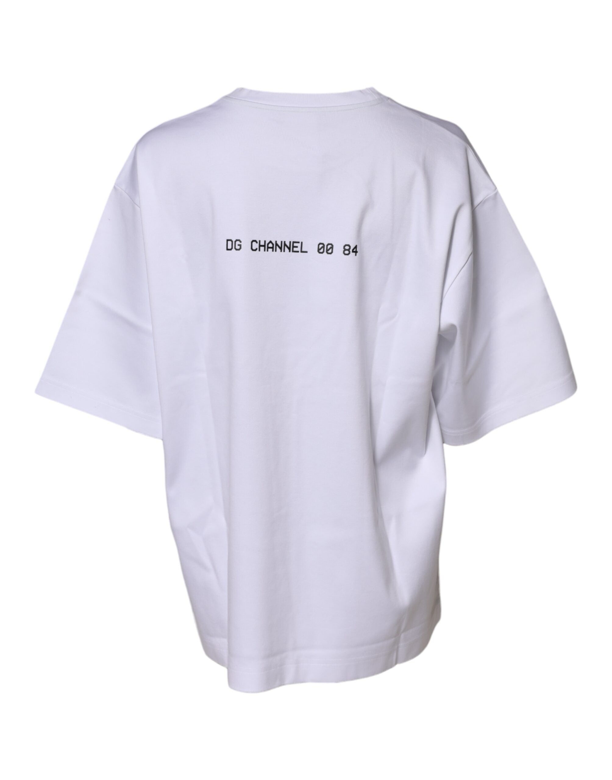 Dolce & Gabbana White Cotton Printed Short Sleeves Women's T-shirt