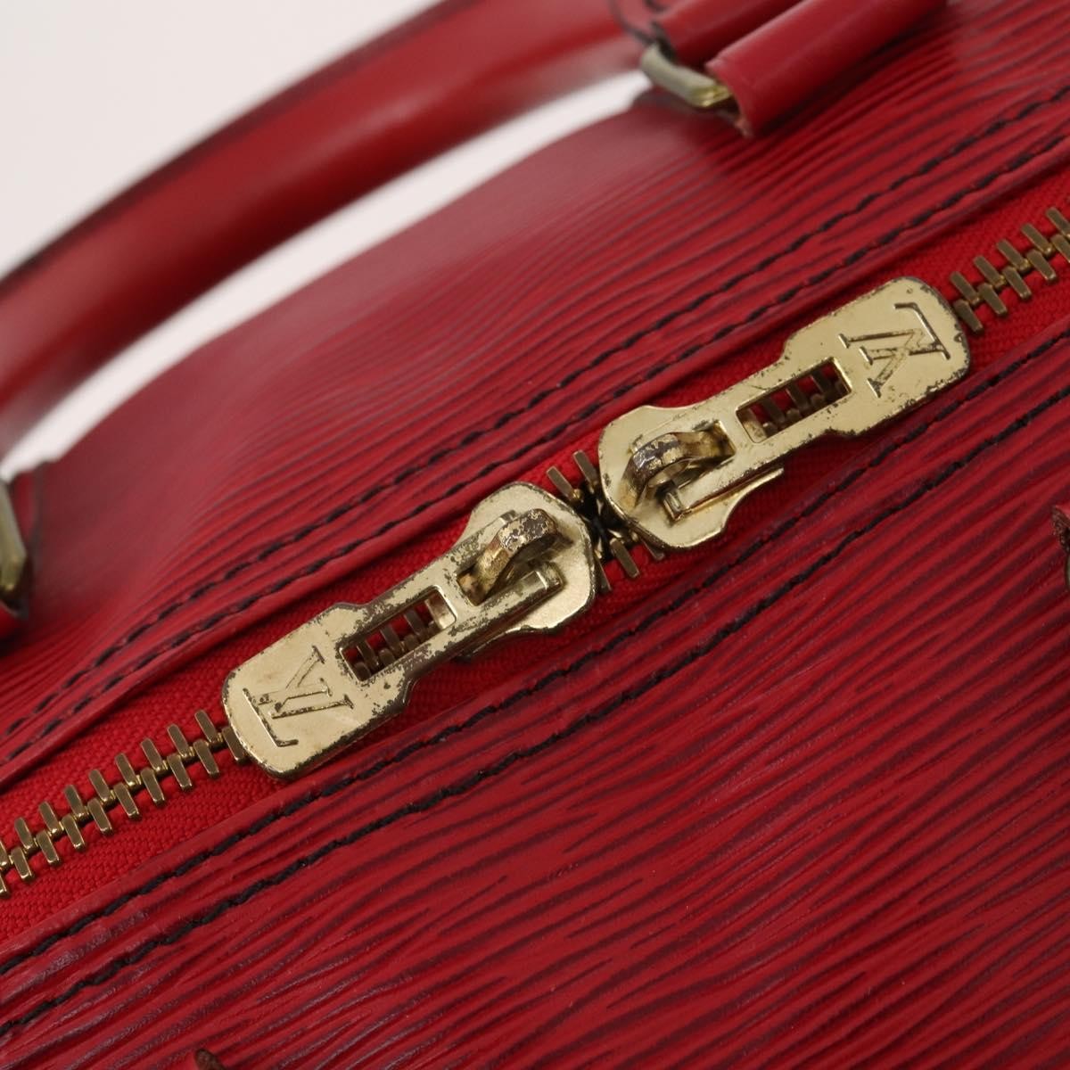 Louis Vuitton Keepall Epi Leather Red Leather Travel Bag Bag (Pre-Owned)