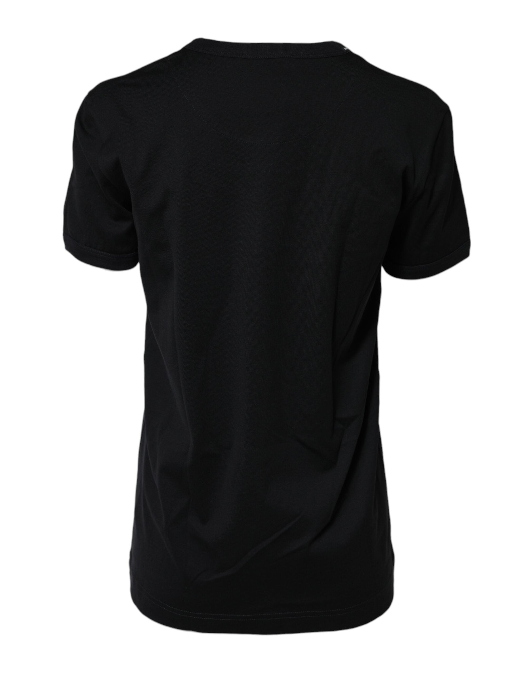 Dolce & Gabbana Black Cotton DG Print Short Sleeve Top Women's T-shirt
