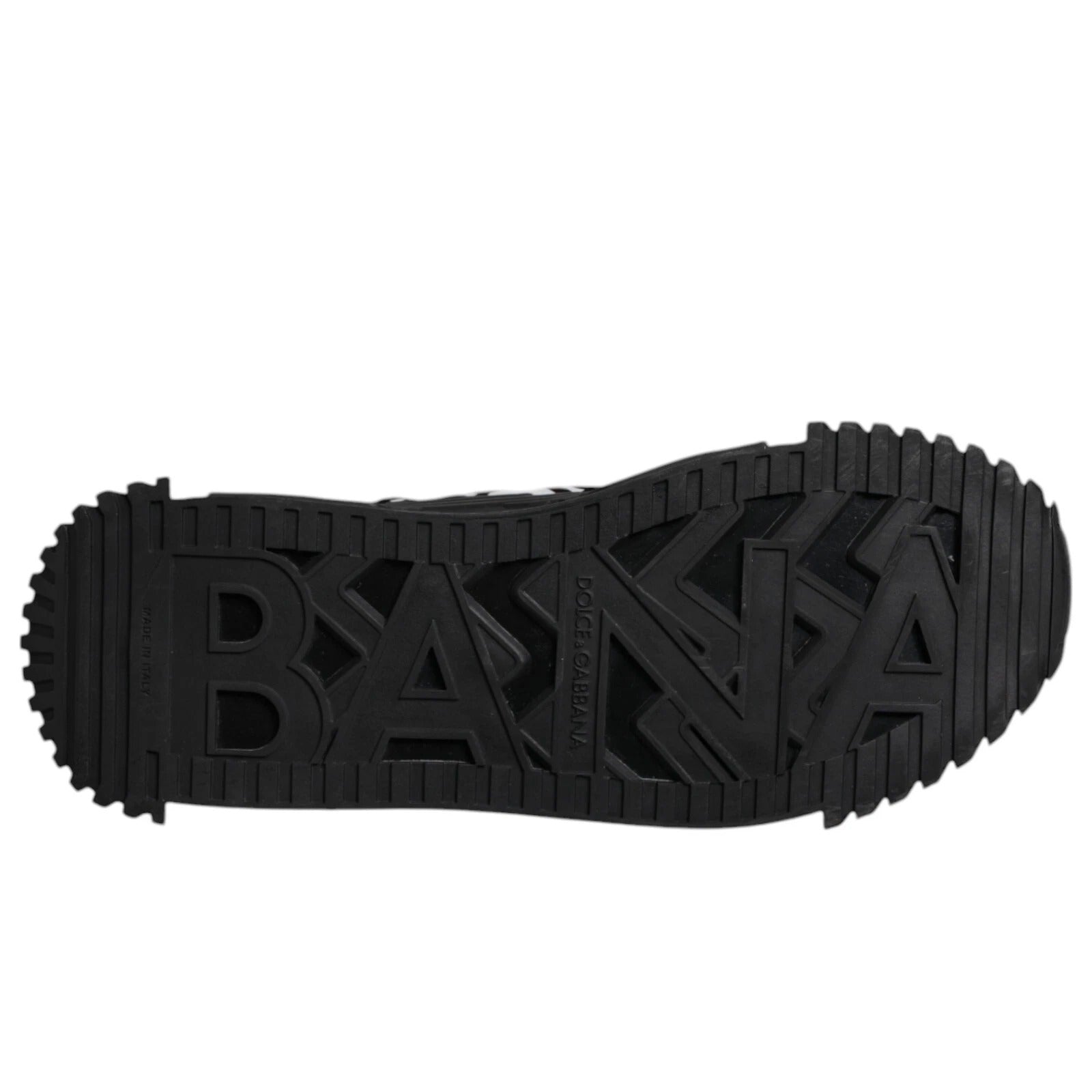 Dolce & Gabbana Black Logo Lace Up Low Top NS1 Men's Sneakers (Pre-Owned)