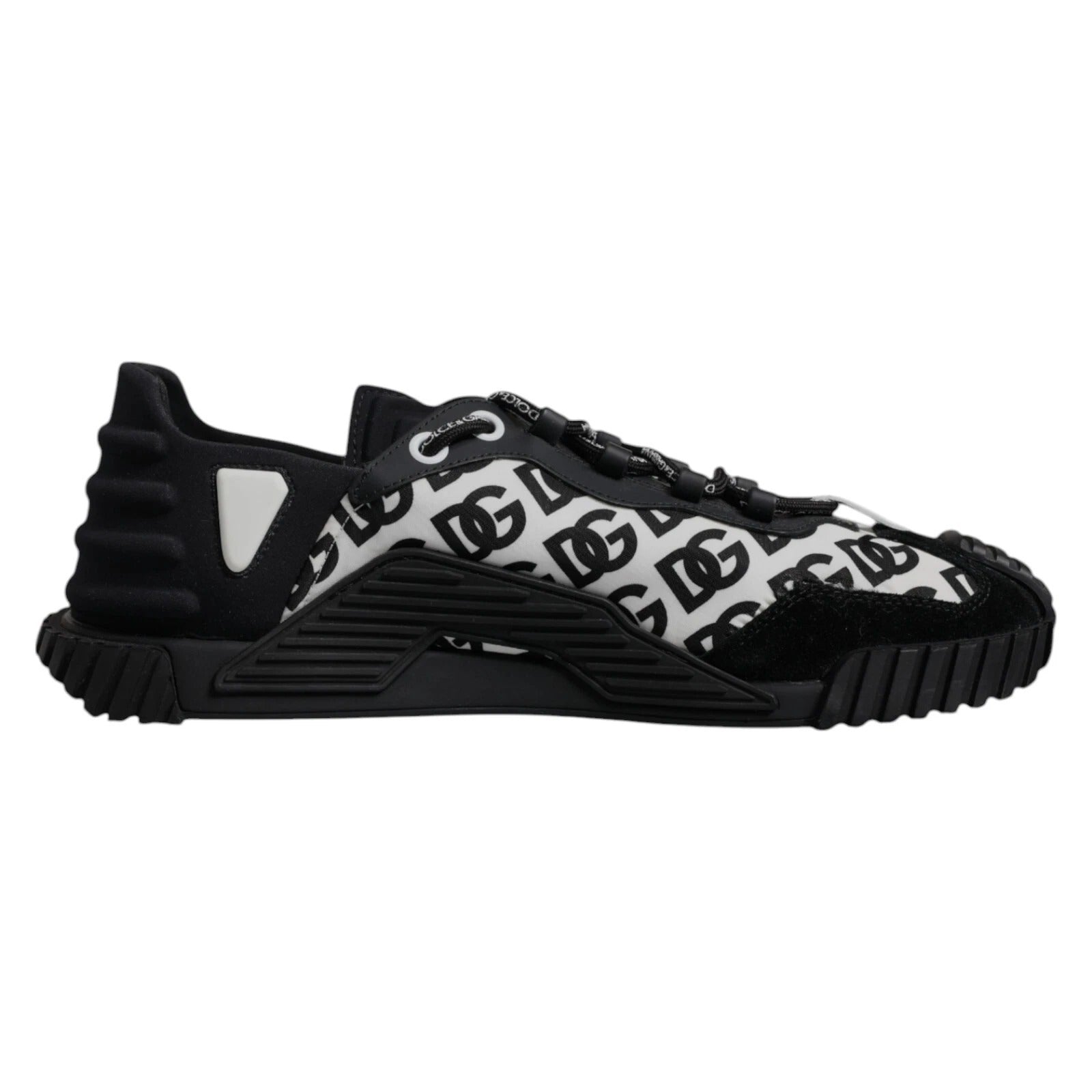Dolce & Gabbana Black Logo Lace Up Low Top NS1 Men's Sneakers (Pre-Owned)