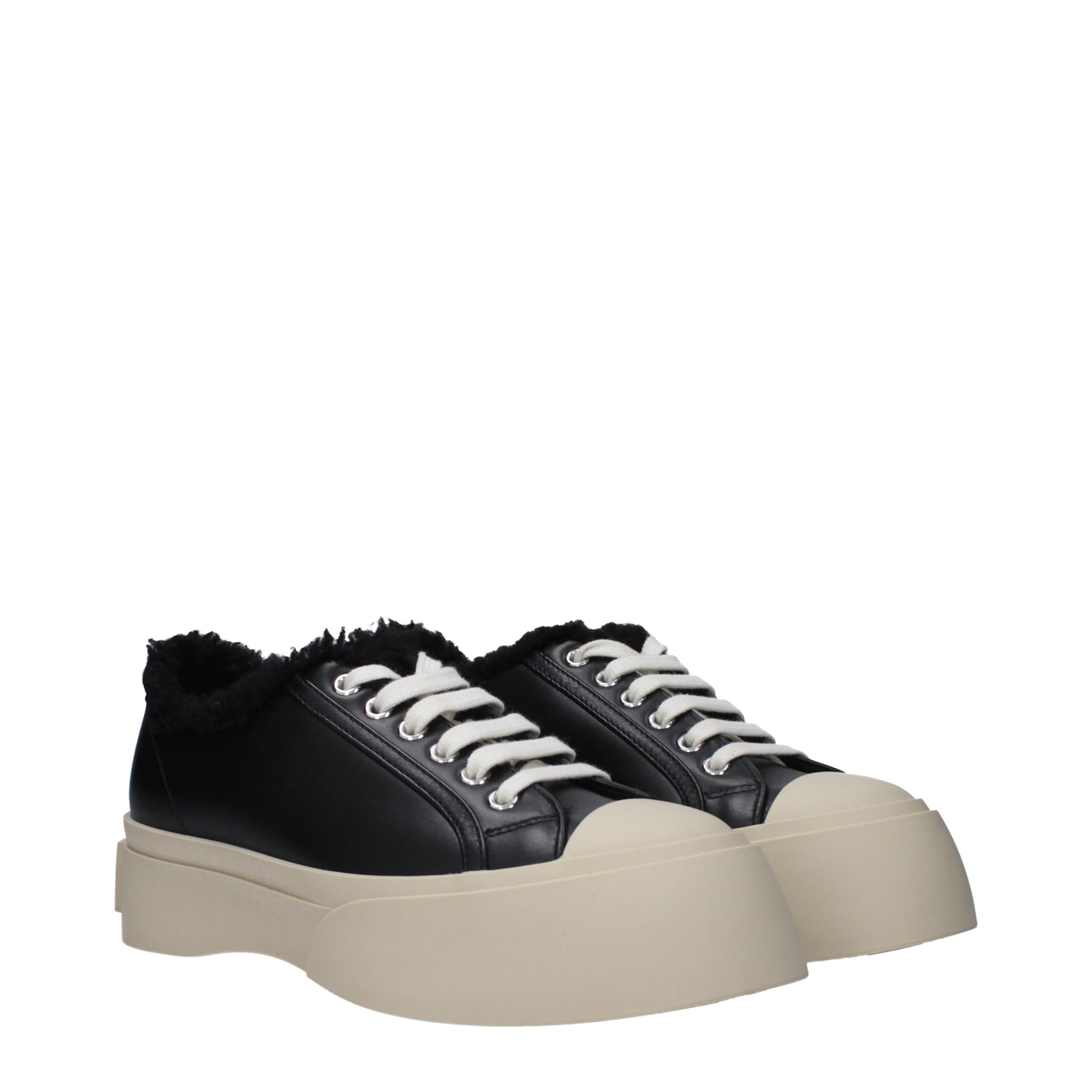 Marni Black Leather Chunky Women's Sneakers