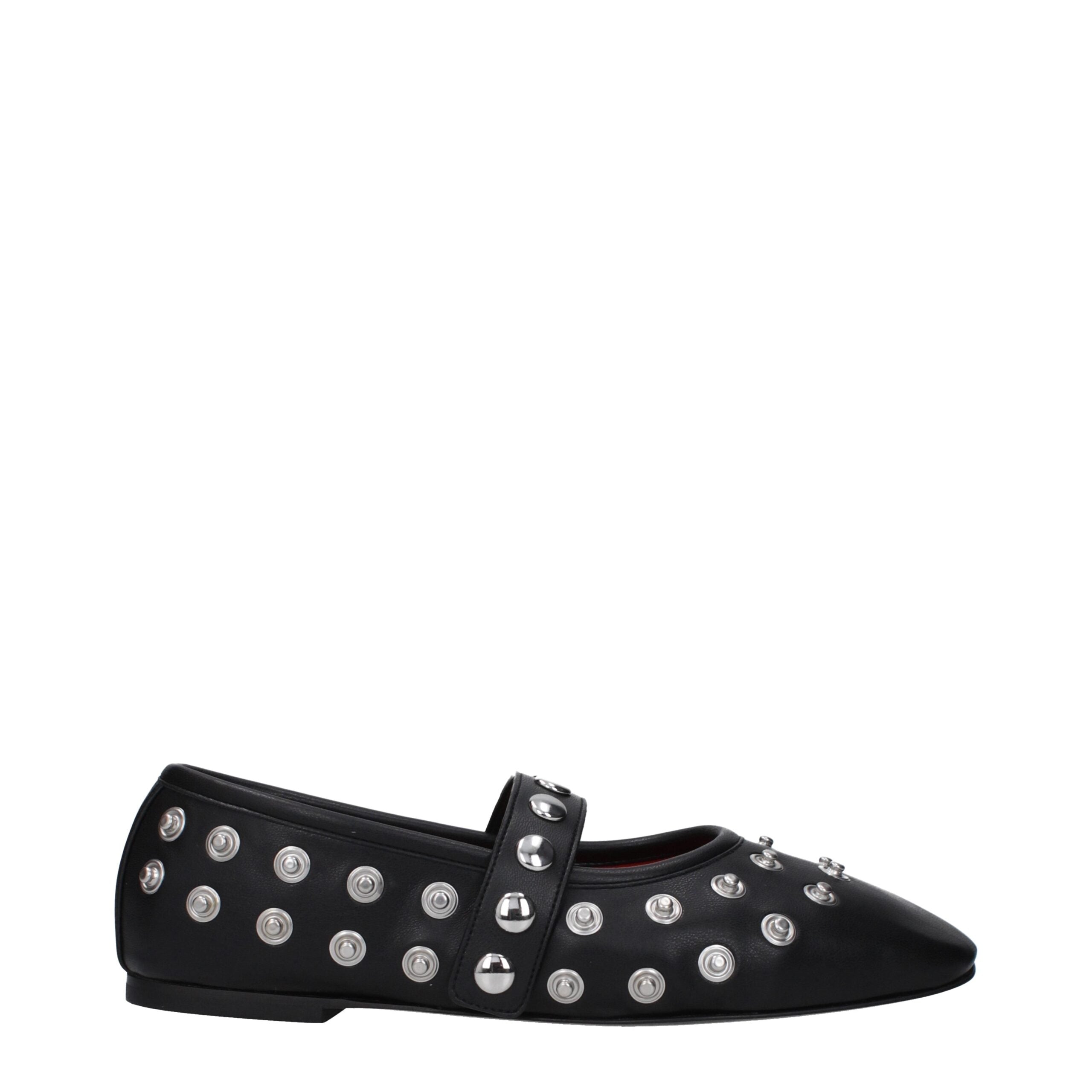 Stella McCartney Black Leather Ballet Women's Flats