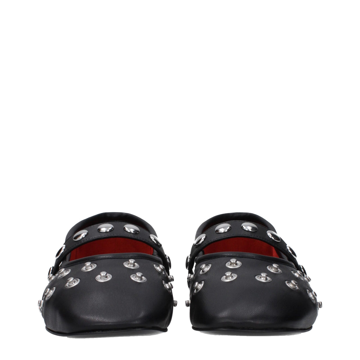 Stella McCartney Black Leather Ballet Women's Flats