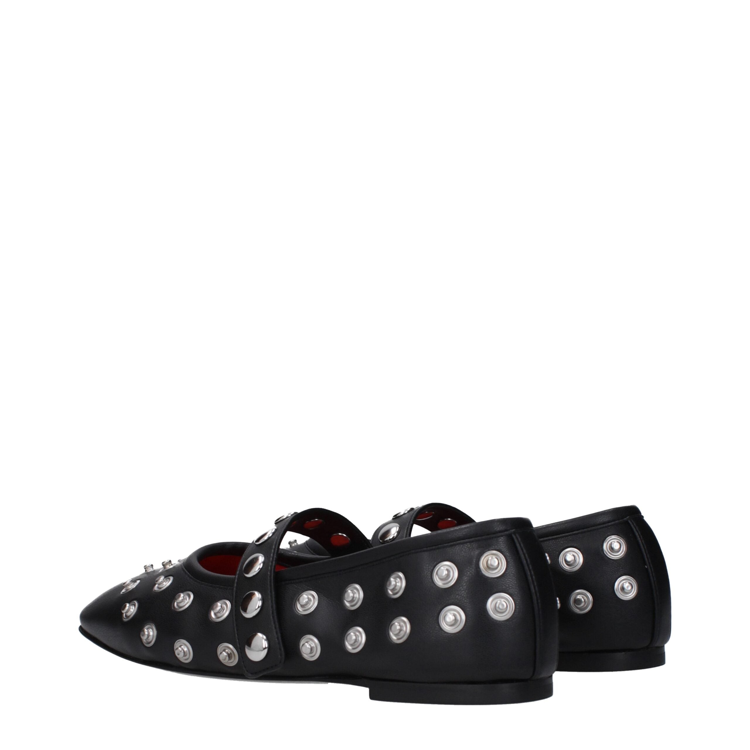 Stella McCartney Black Leather Ballet Women's Flats