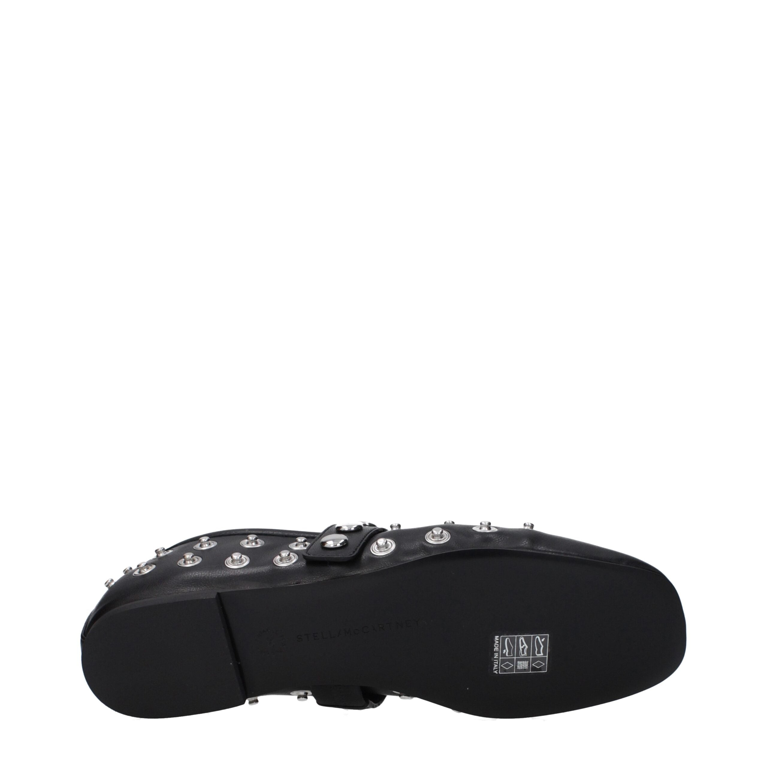 Stella McCartney Black Leather Ballet Women's Flats