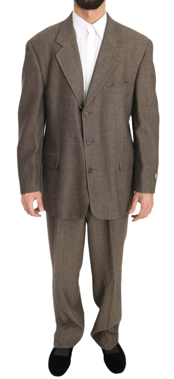 Dolce & Gabbana Brown Single Breasted Wool Men's Suit