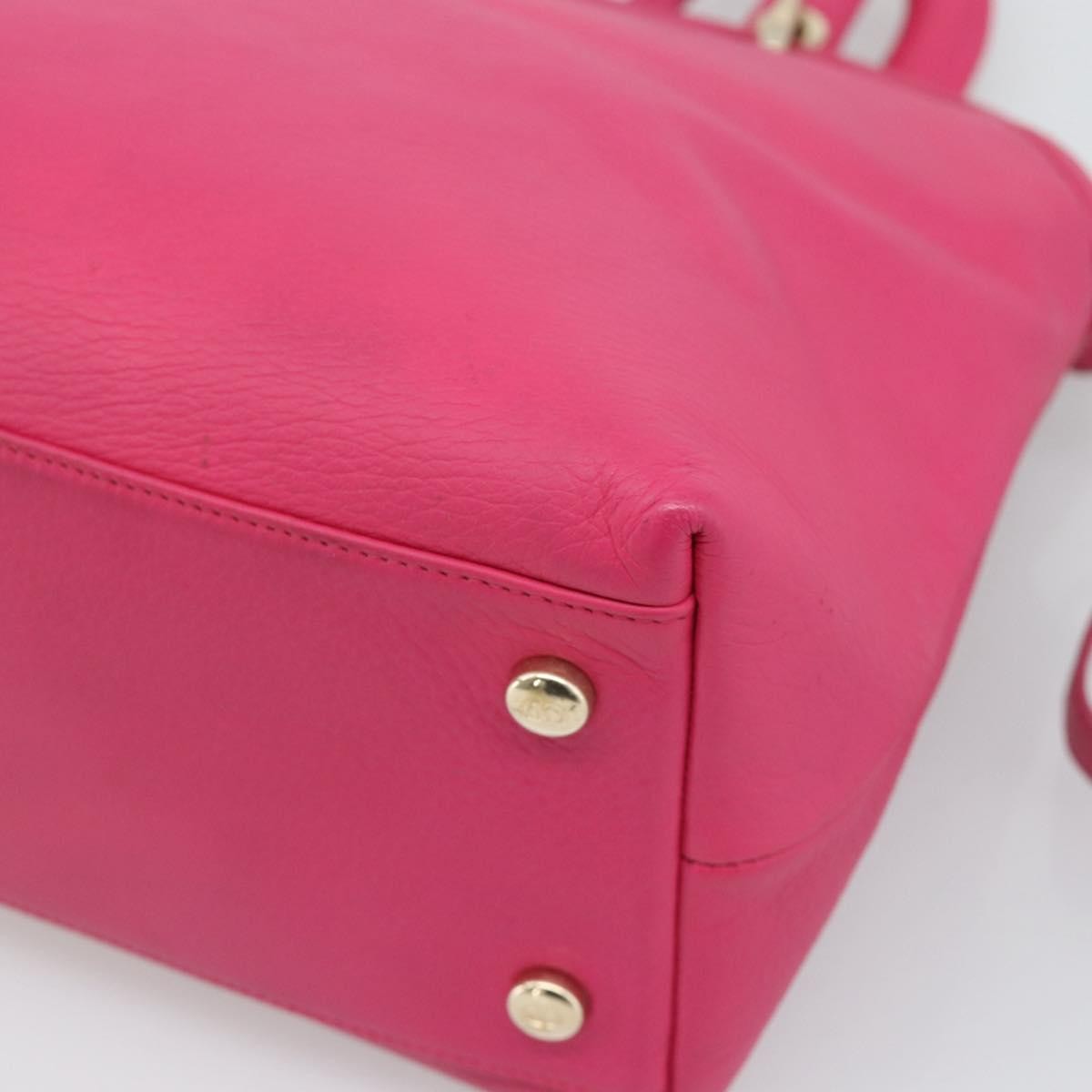 Christian Dior Granville Satchel Leather Pink Leather Handbag (Pre-Owned)