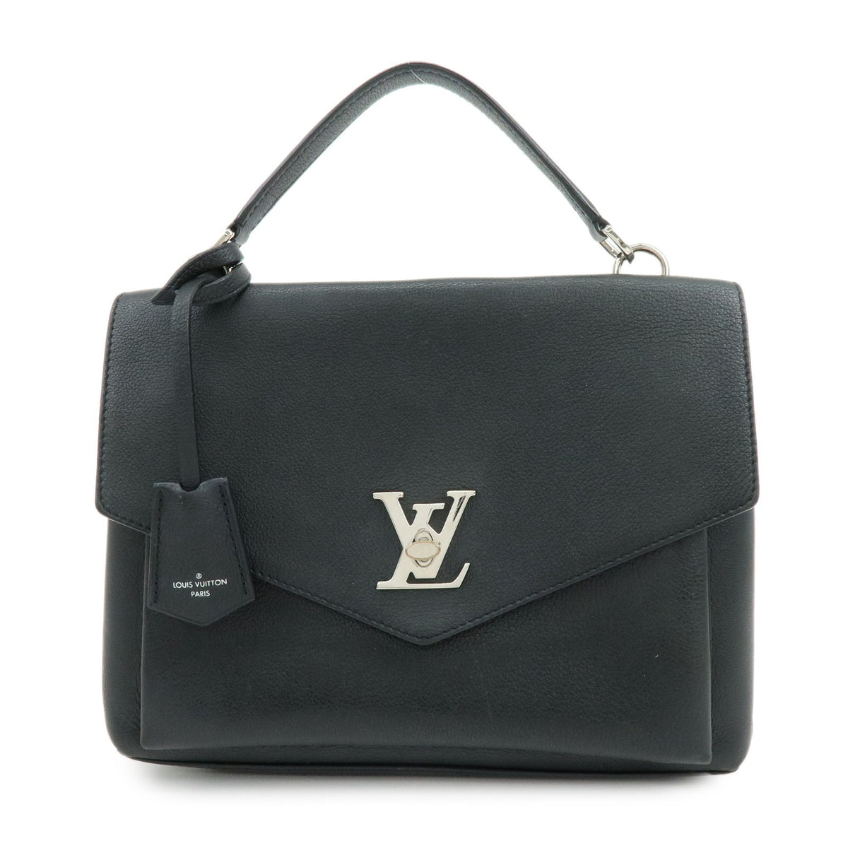 Louis Vuitton Lockme Ever Leather Black Leather Handbag (Pre-Owned)