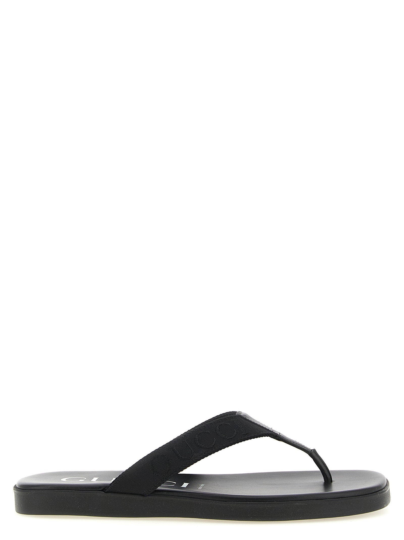 Gucci Men's Jacquard Thong Sandals