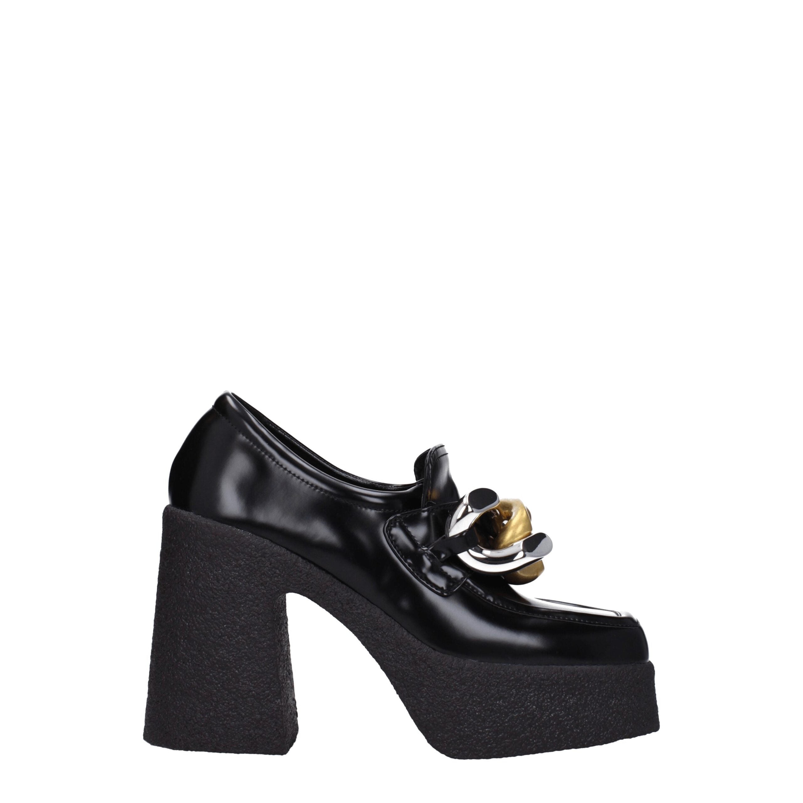 Stella McCartney Black Leather Platform Women's Loafers