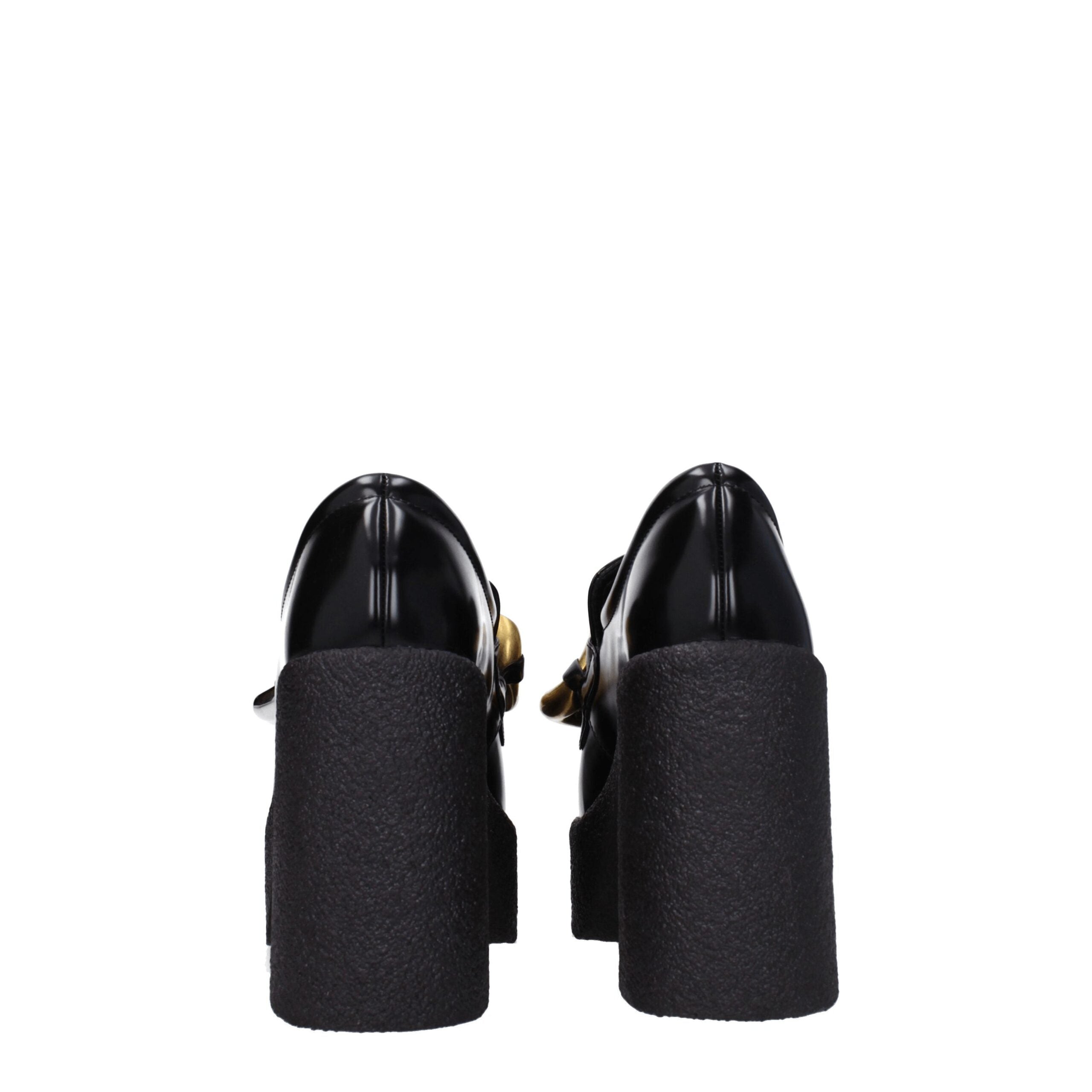 Stella McCartney Black Leather Platform Women's Loafers