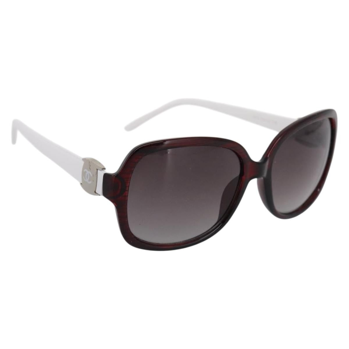 Chanel Logo Cc Plastic White Plastic Sunglasse Accessory (Pre-Owned)