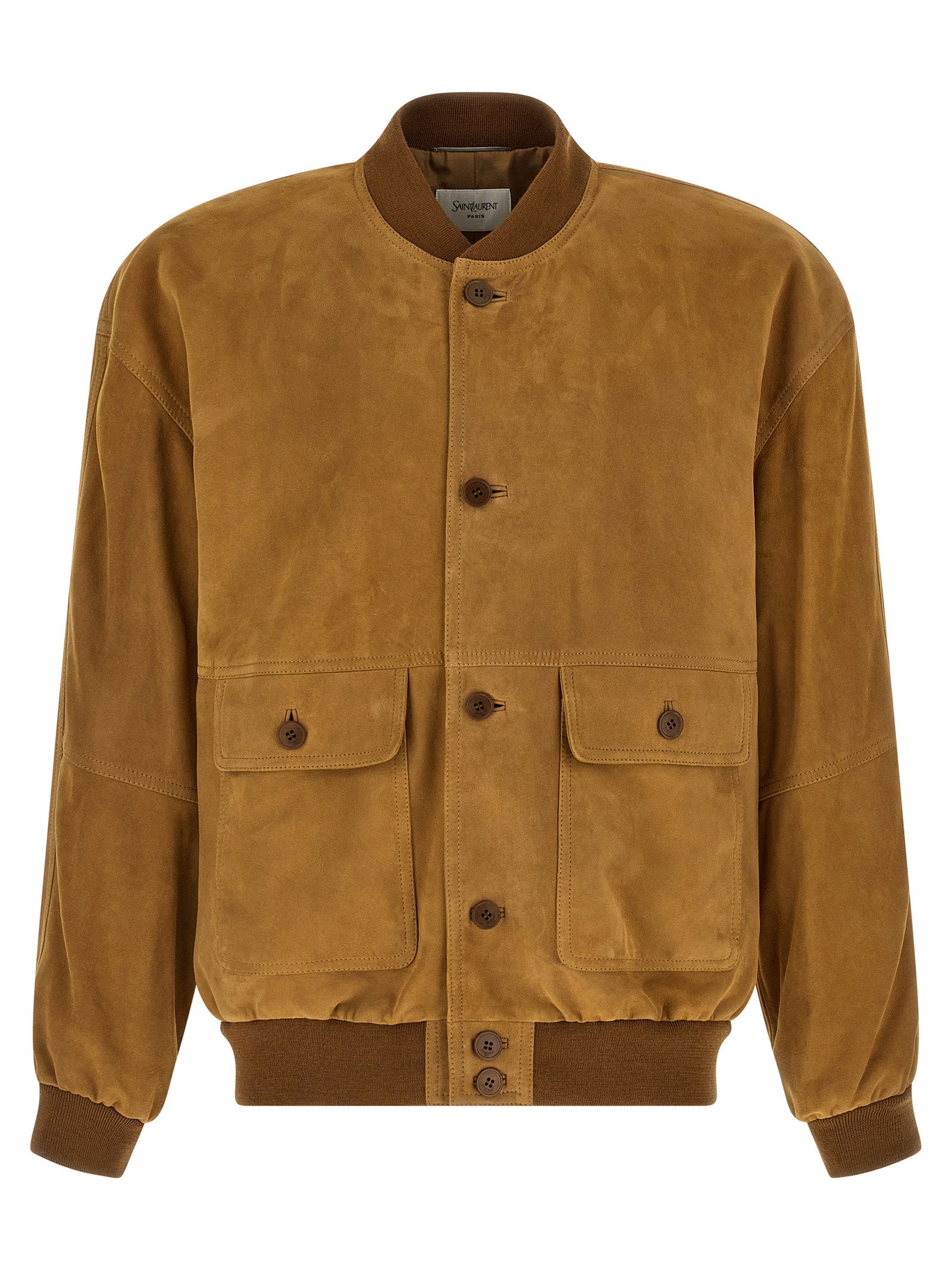 Saint Laurent Men's Suede Bomber Jacket