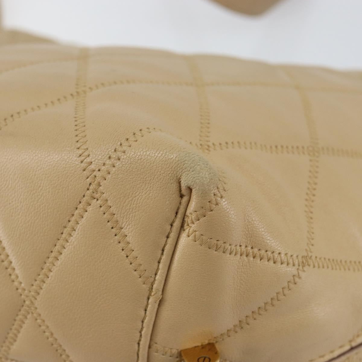Givenchy Gv Bucket Quilted Leather Beige Leather Shoulder Bag Bag (Pre-Owned)