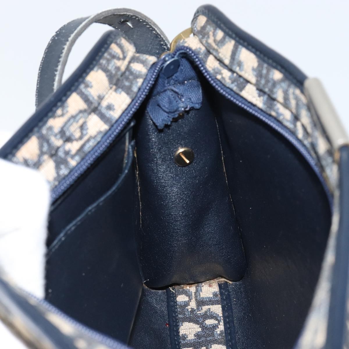 Christian Dior Vintage Trotter Canvas Navy Canvas Shoulder Bag Bag (Pre-Owned)