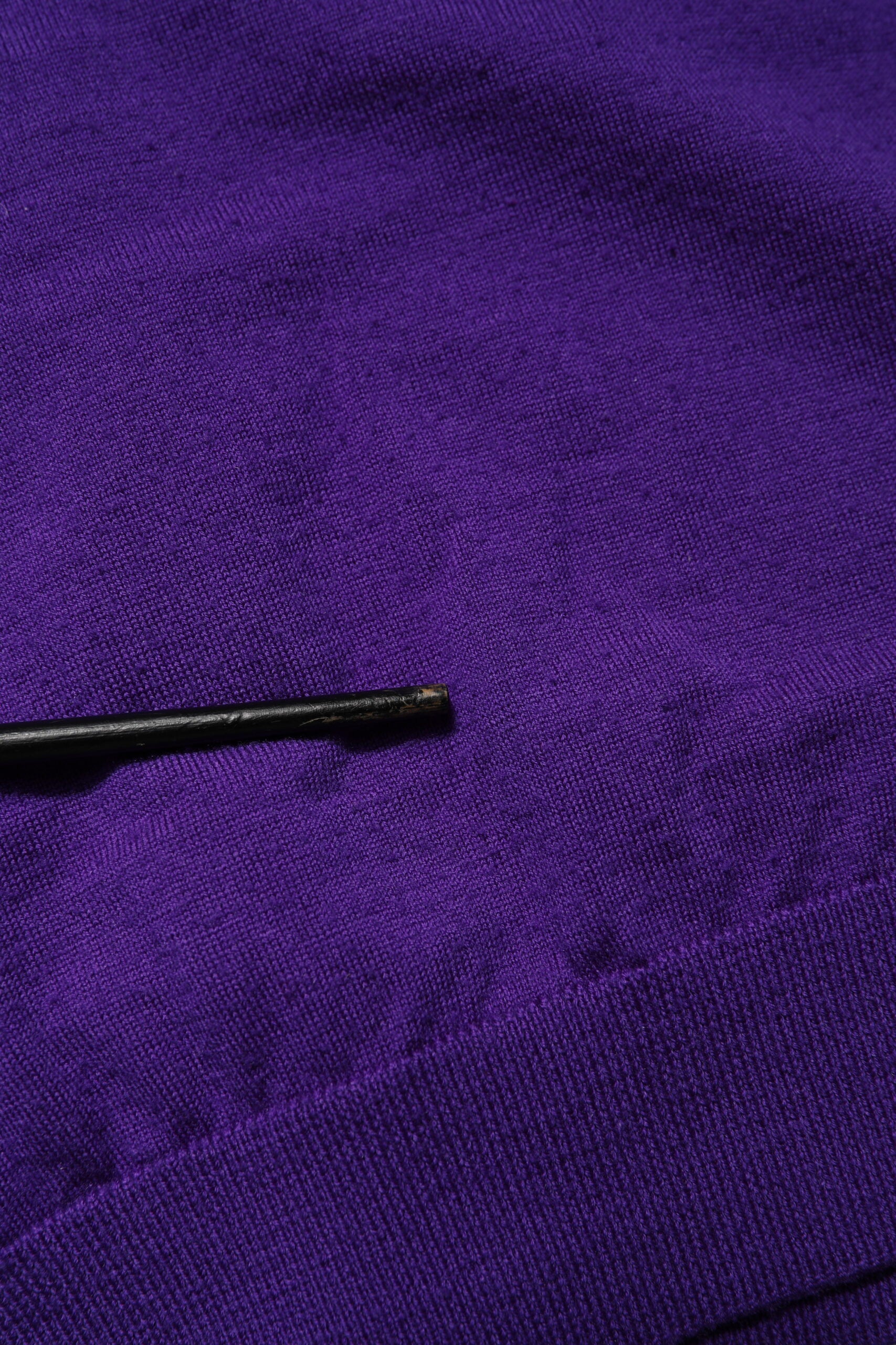 Dolce & Gabbana Purple Wool Knit V-neck Cardigan Women's Sweater (Pre-Owned)