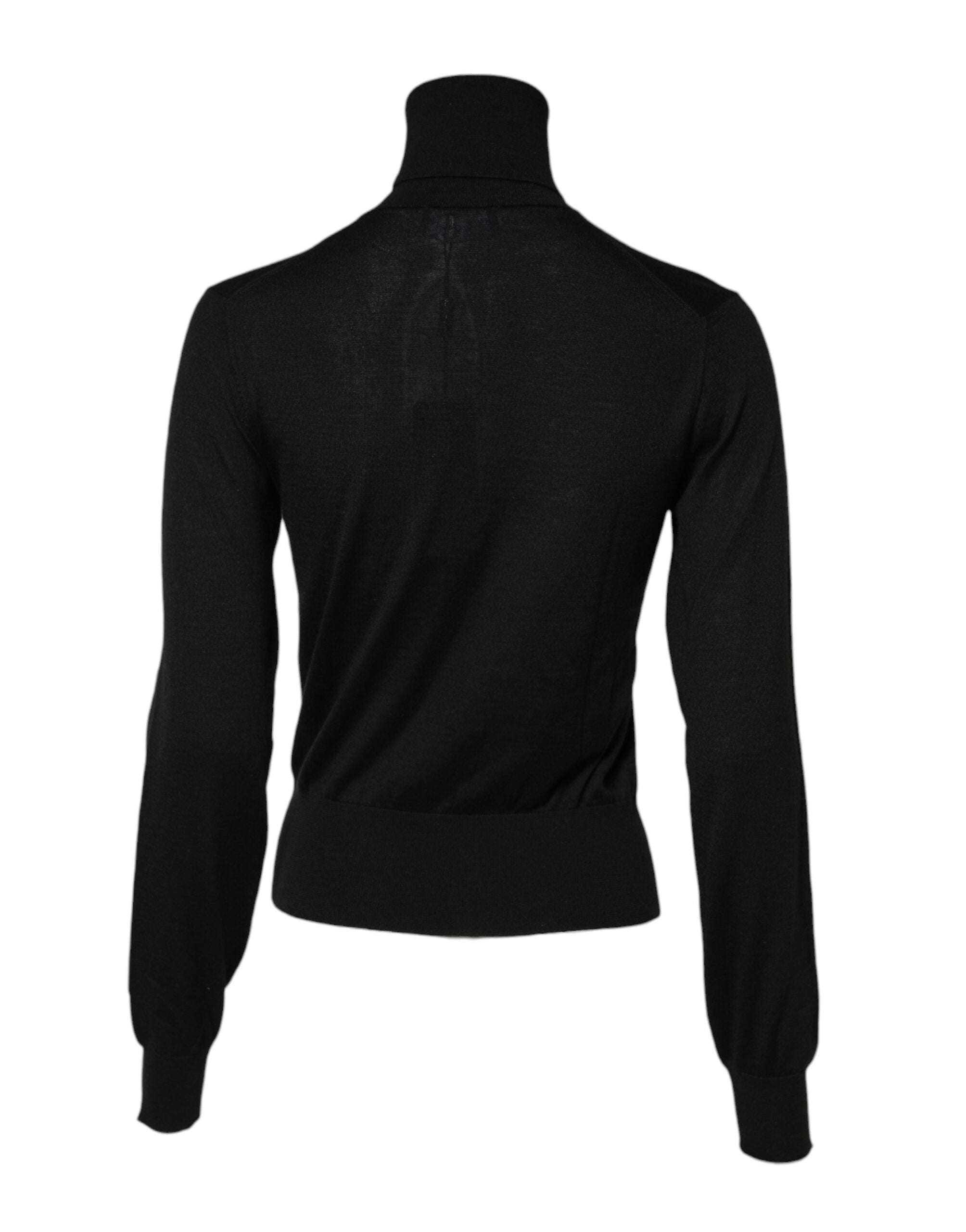 Dolce & Gabbana Black Cashmere Turtleneck Pullover Women's Sweater (Pre-Owned)