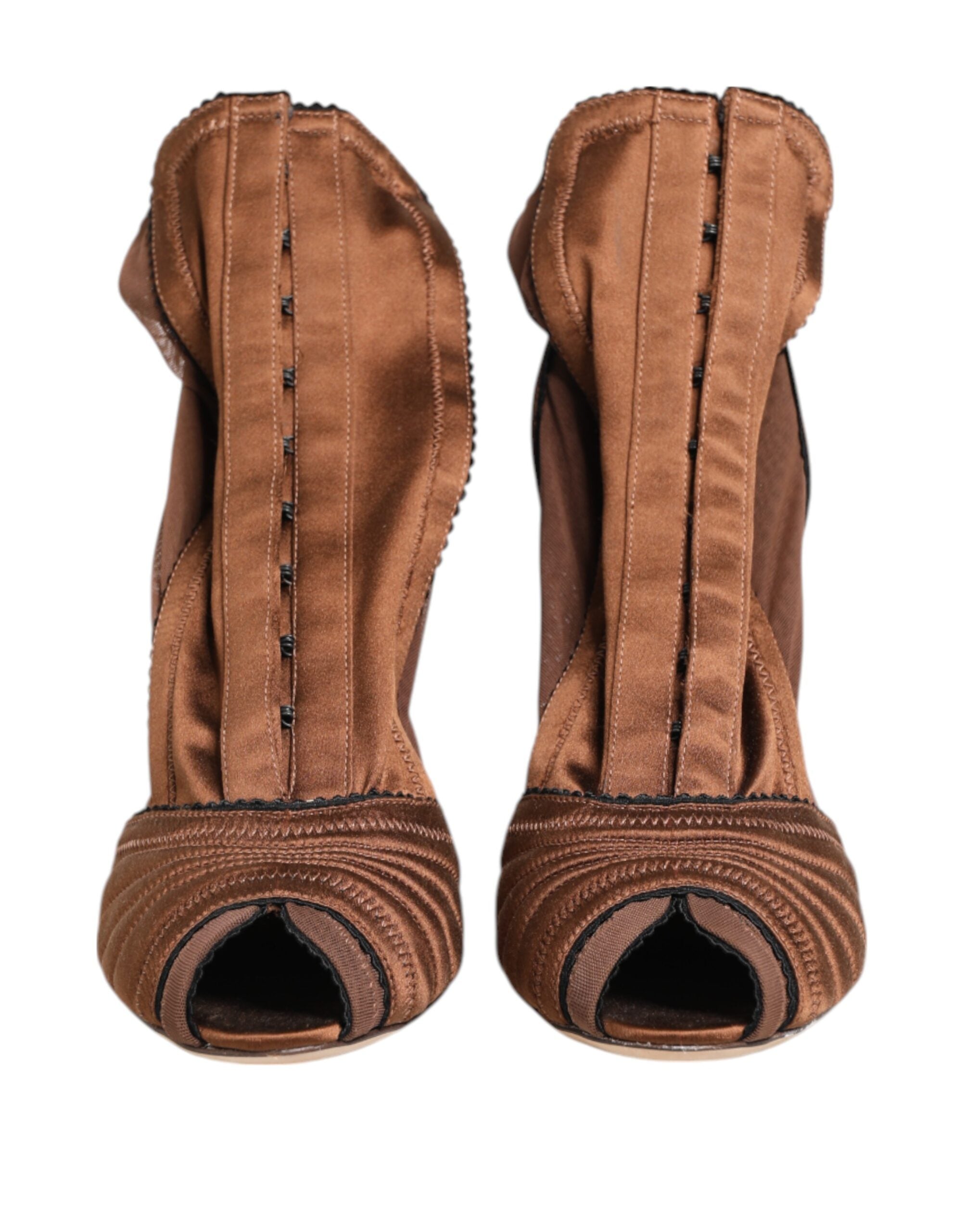 Dolce & Gabbana Brown Bette High Heeled Ankle Boots Women's Shoes (Pre-Owned)