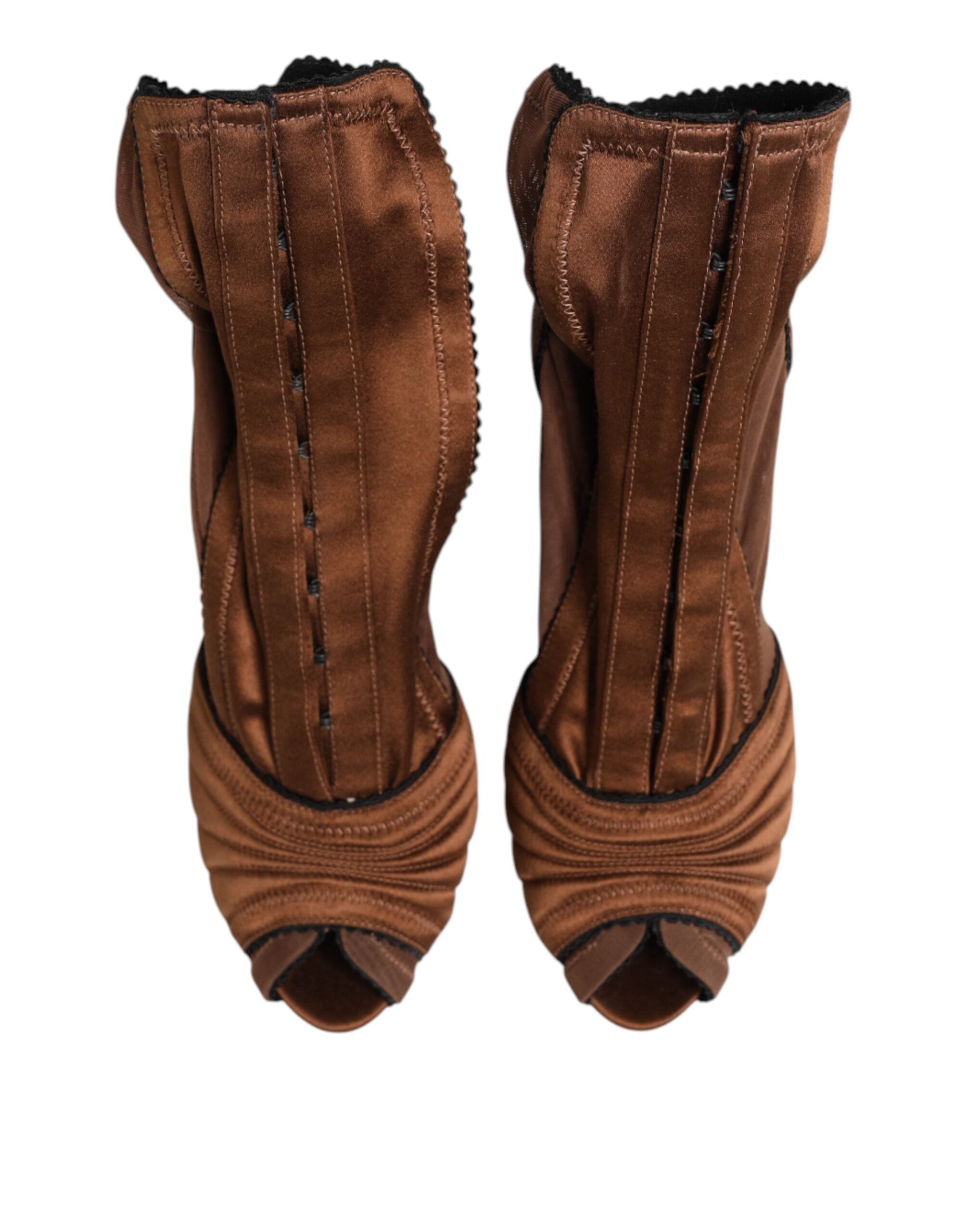 Dolce & Gabbana Brown Bette High Heeled Ankle Boots Women's Shoes (Pre-Owned)