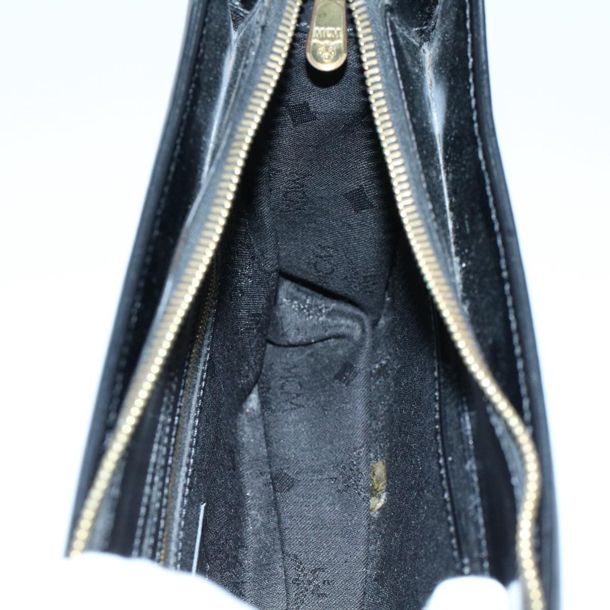 MCM Vintage Vicetos Leather Black Leather Shoulder Bag Bag (Pre-Owned)