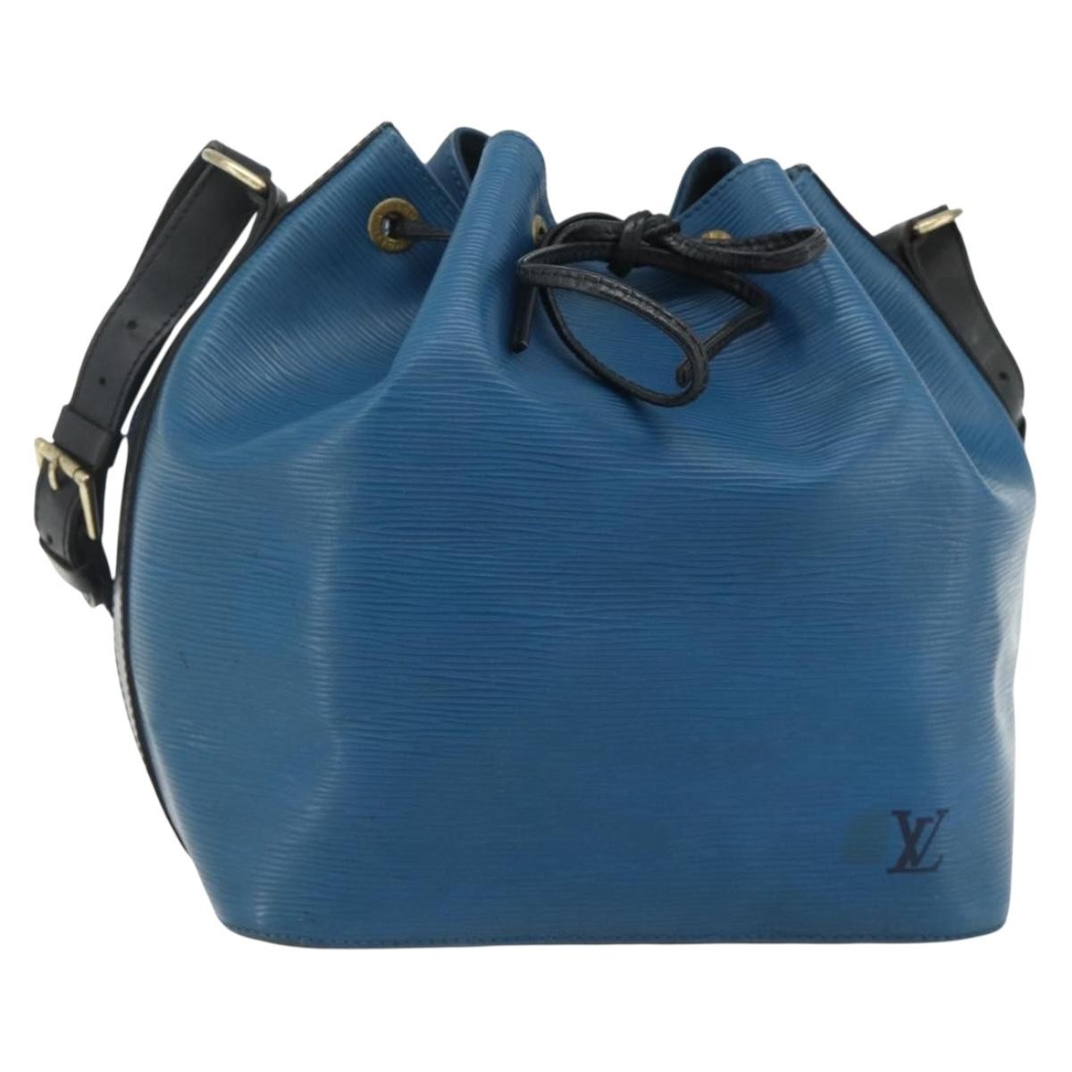 Louis Vuitton Bicolor Petit Noe Epi Leather Blue Leather Shoulder Bag Bag (Pre-Owned)