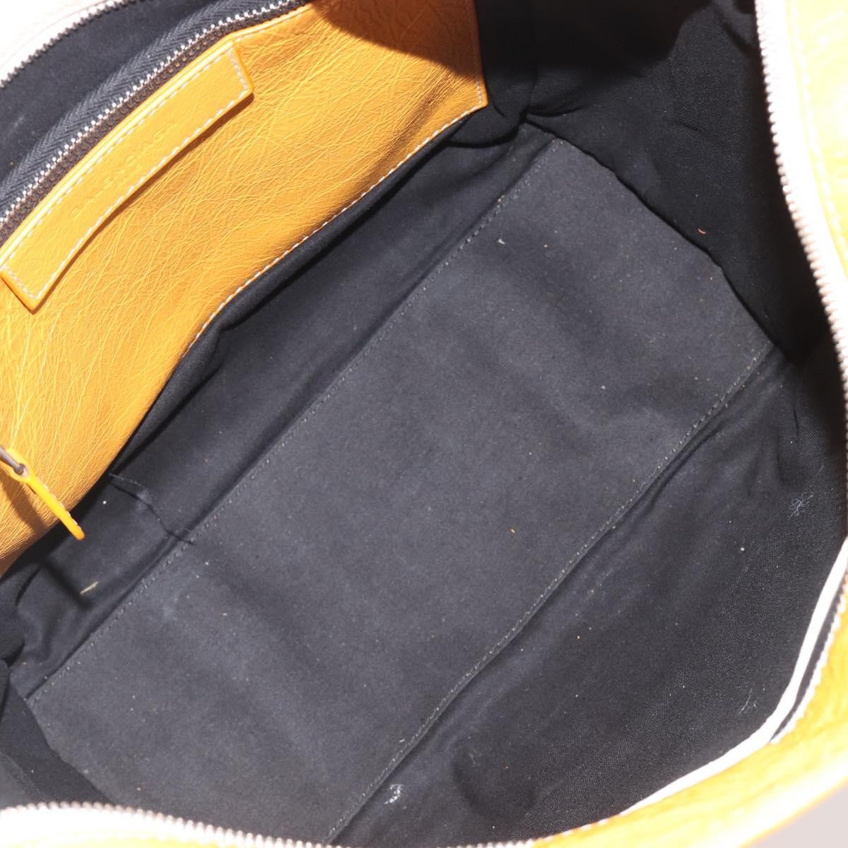 Balenciaga Bazar Leather Yellow Leather Tote Bag Bag (Pre-Owned)