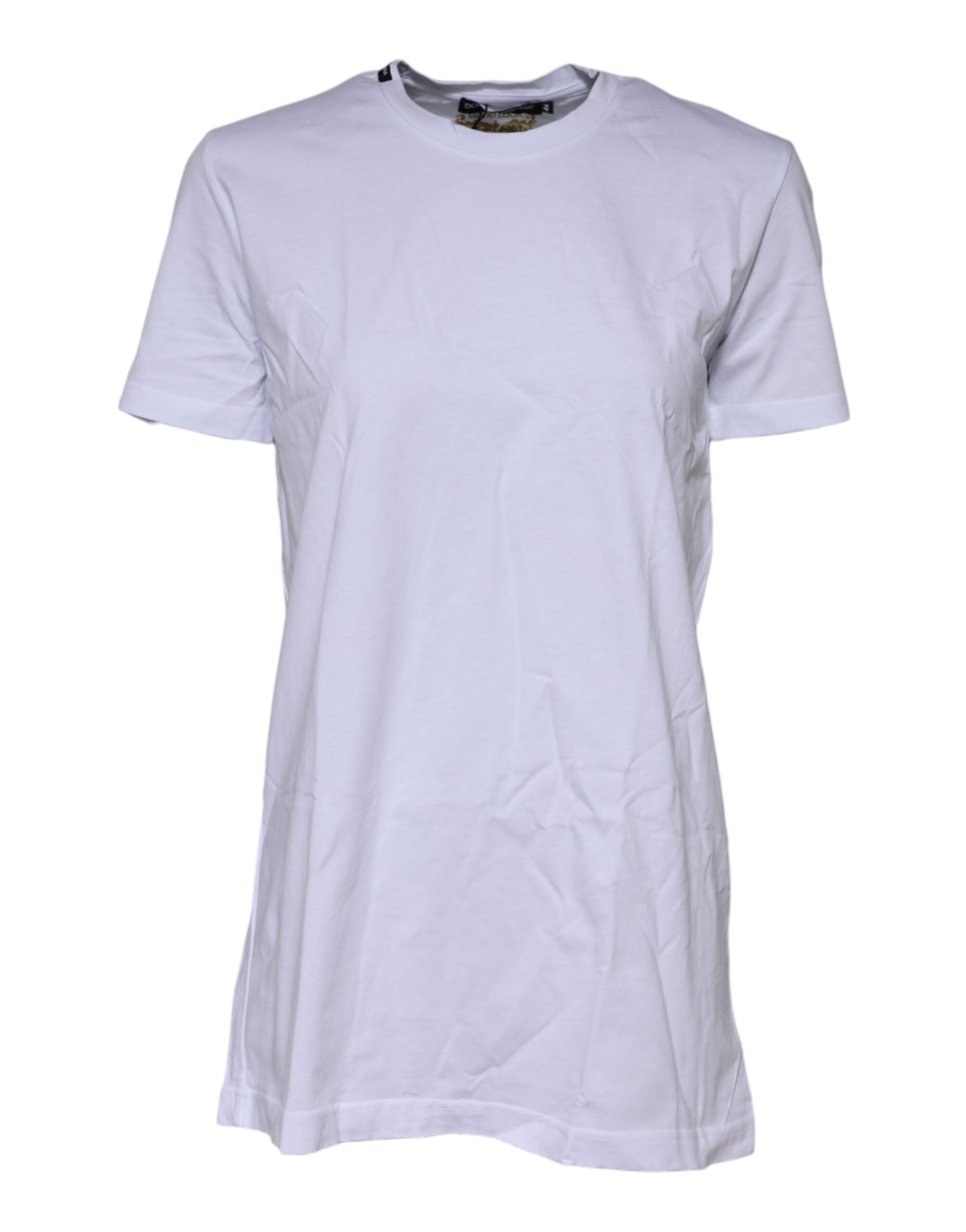 Dolce & Gabbana White Short Sleeves Crew Neck Top Women's T-shirt (Pre-Owned)