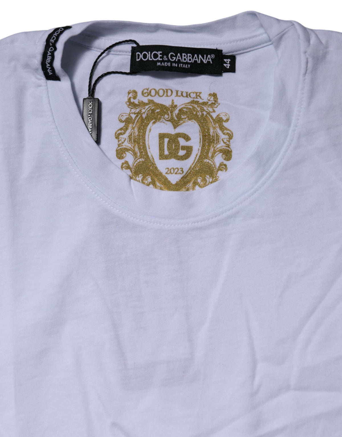 Dolce & Gabbana White Short Sleeves Crew Neck Top Women's T-shirt (Pre-Owned)