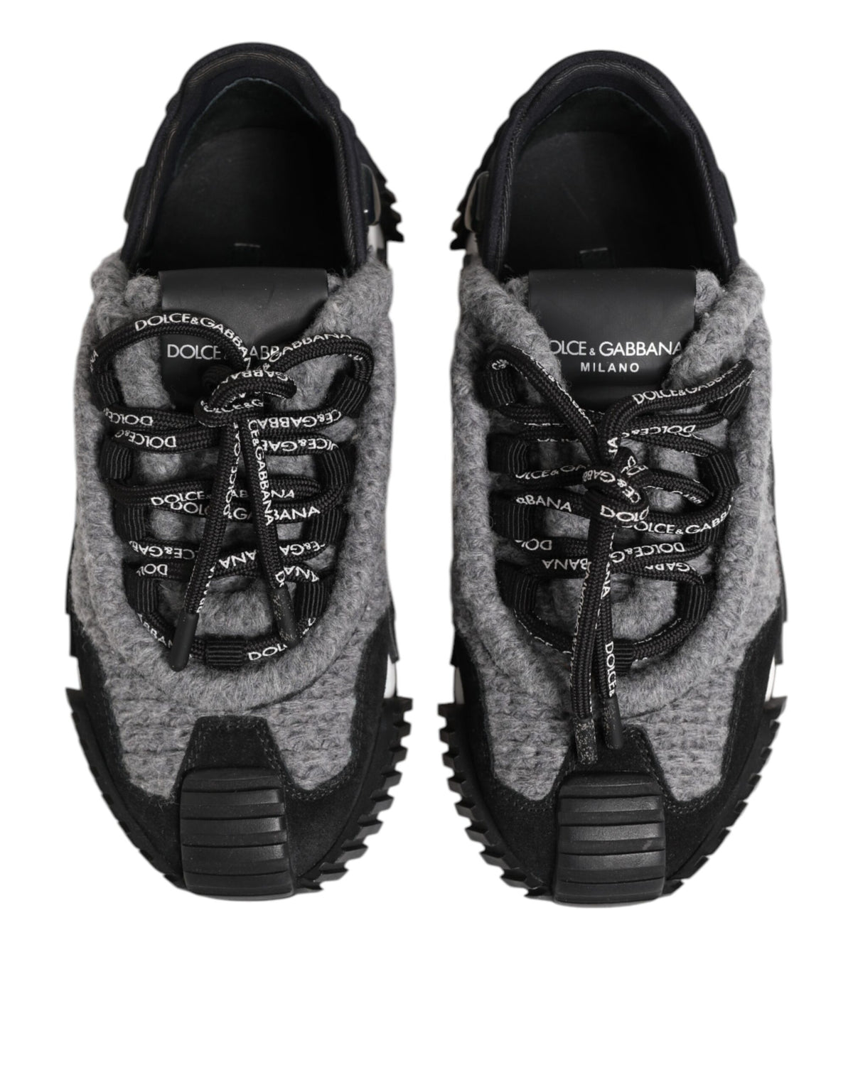 Dolce & Gabbana Black Gray NS1 Low Top Sneakers Women's Shoes