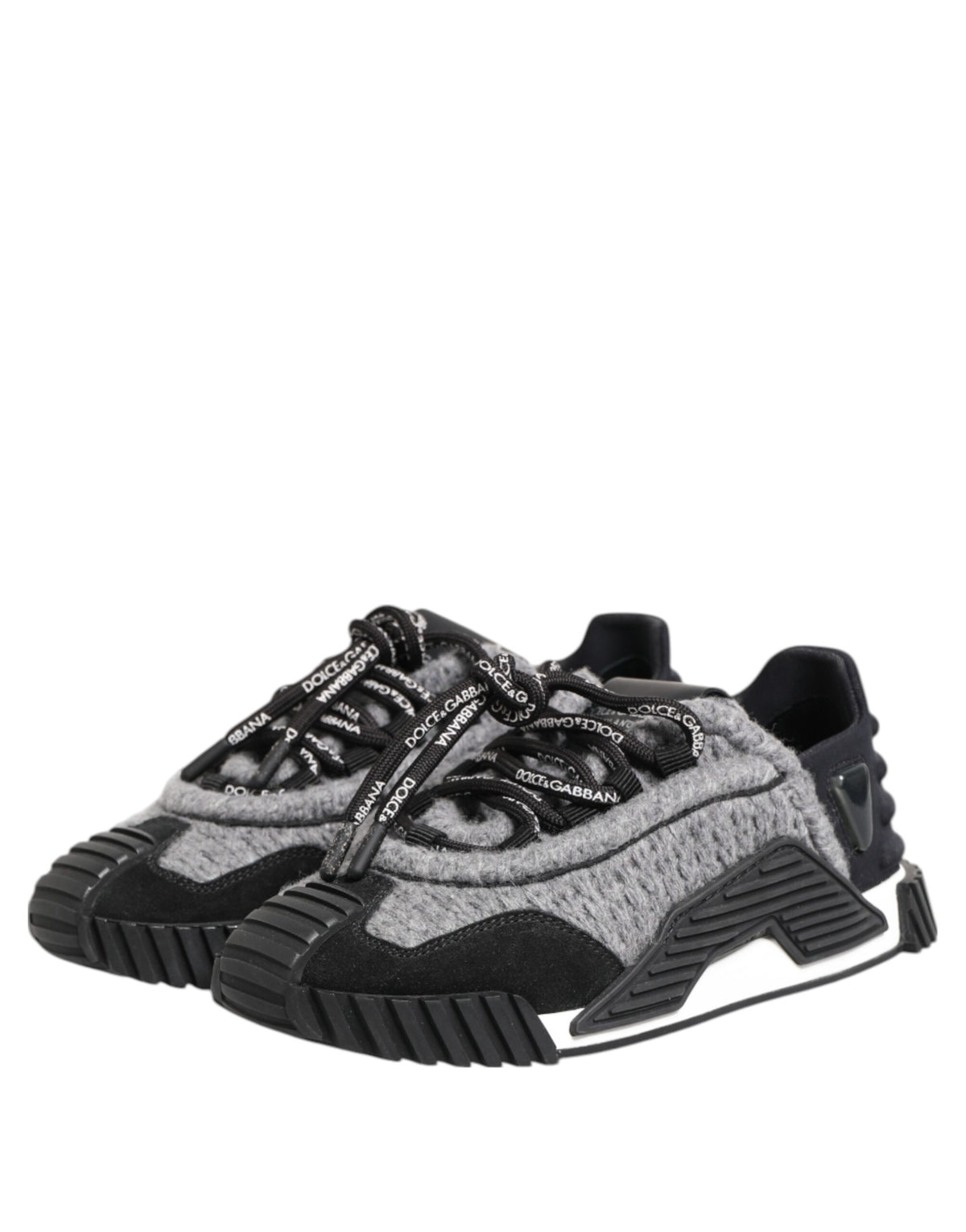 Dolce & Gabbana Black Gray NS1 Low Top Sneakers Women's Shoes