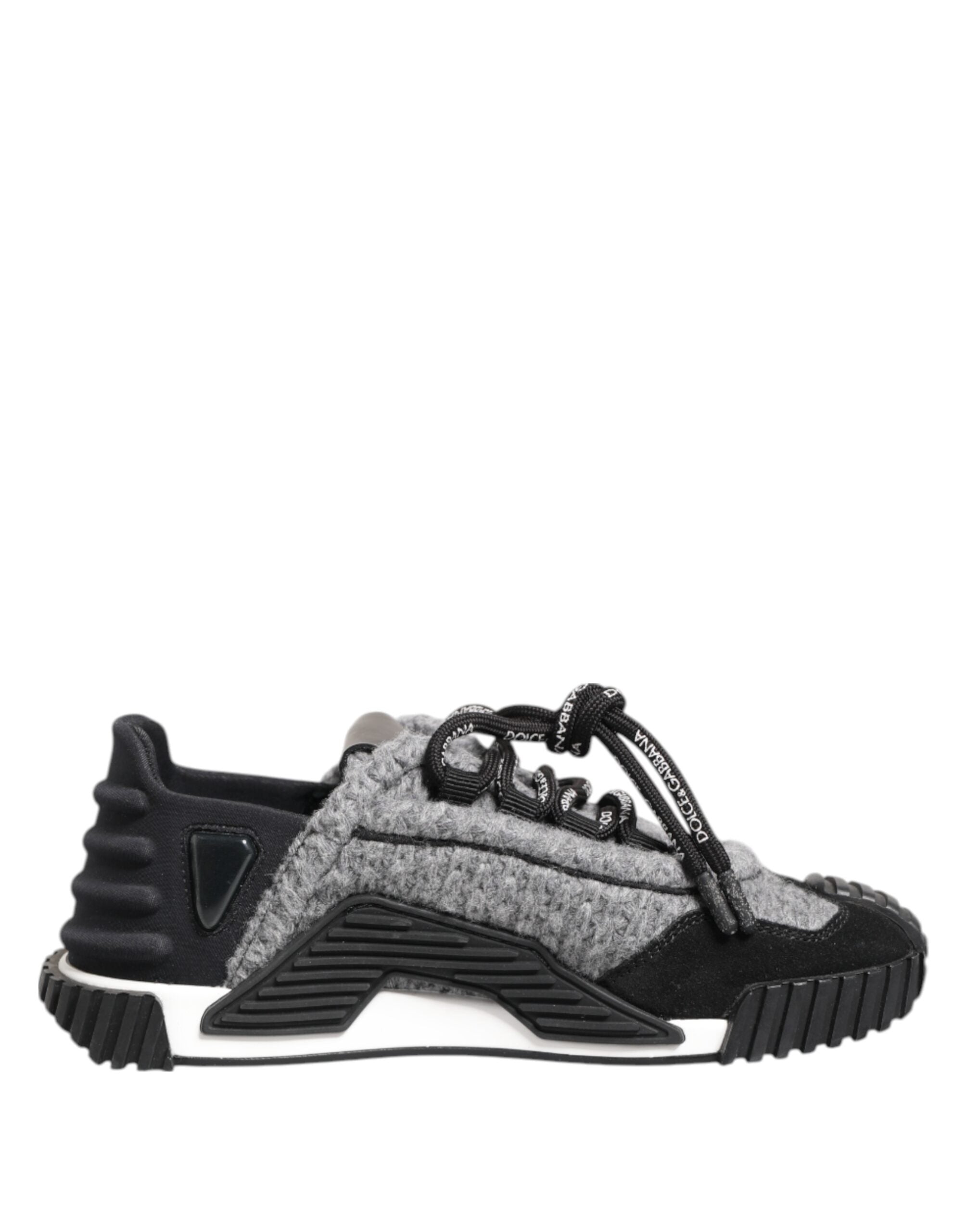 Dolce & Gabbana Black Gray NS1 Low Top Sneakers Women's Shoes