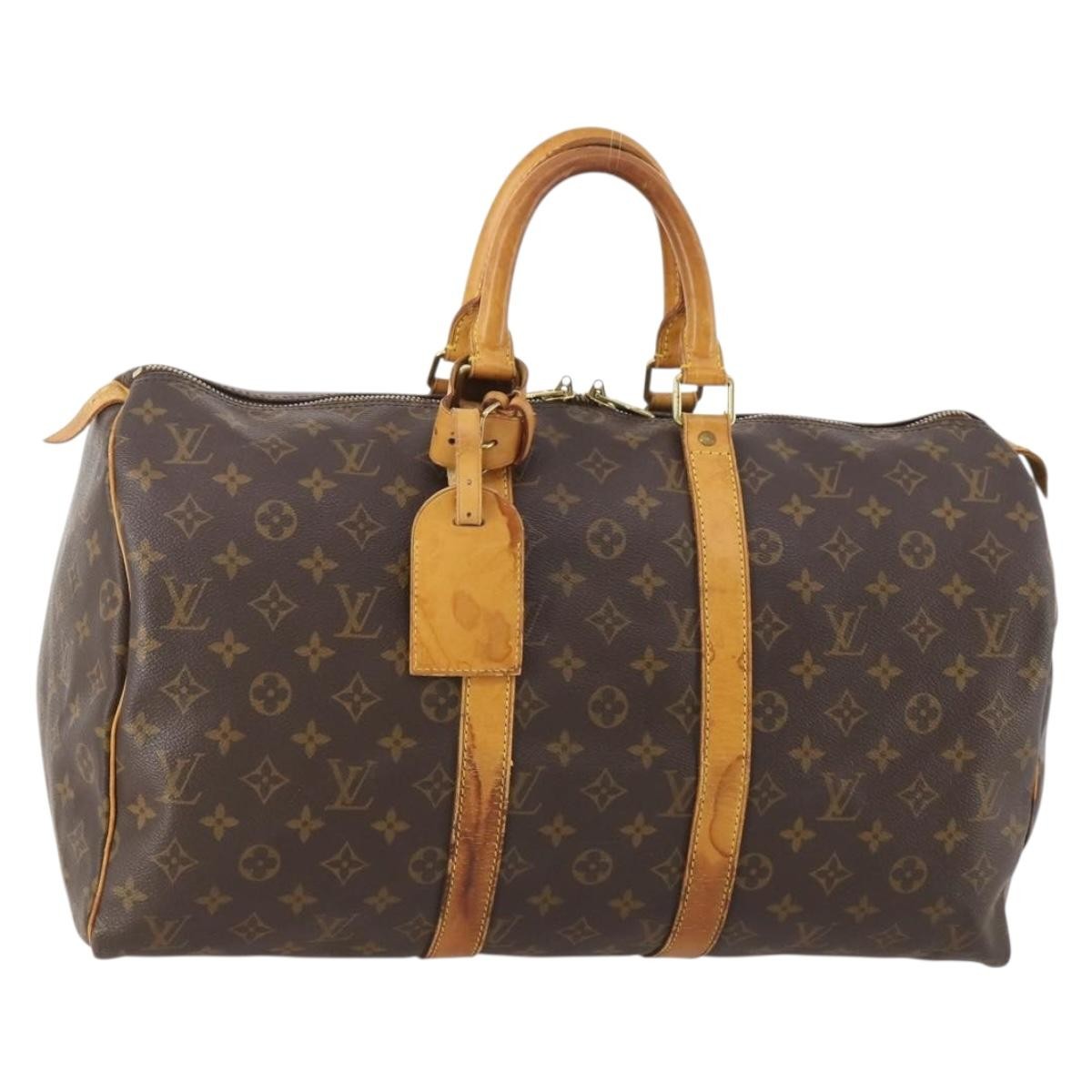 Louis Vuitton Keepall Monogram Canvas Brown Canvas Travel Bag Bag (Pre-Owned)
