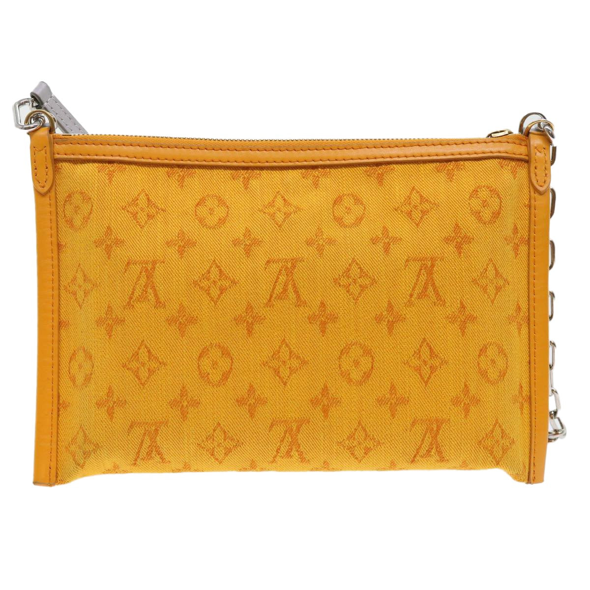Louis Vuitton Double Flat Messenger Limited Edition Logo Story Monogram Canvas And Denim Multicolour Canvas Clutche & Pouche Bag (Pre-Owned)