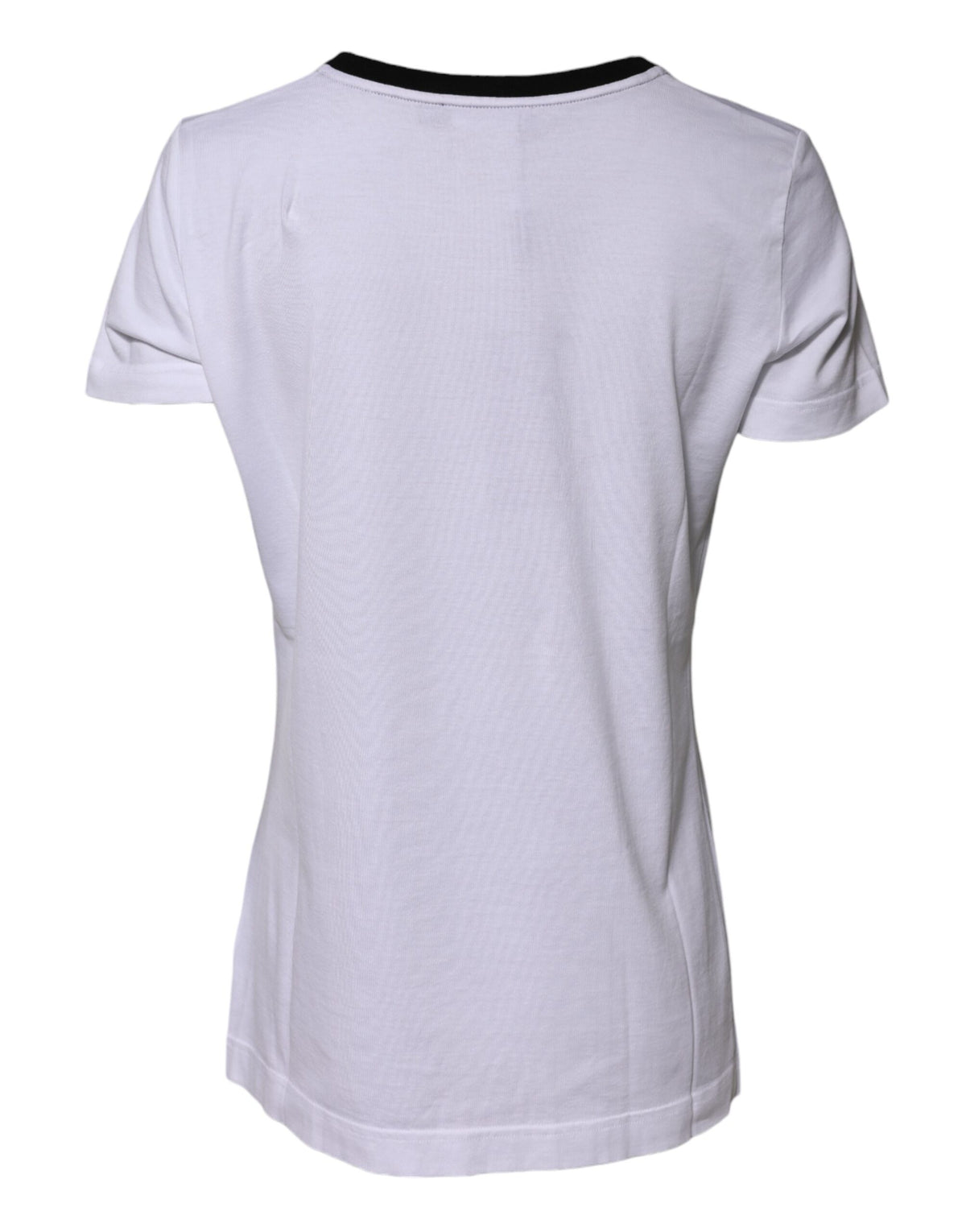 Dolce & Gabbana White Eleganza Cotton Crew Neck Tee Women's T-shirt (Pre-Owned)
