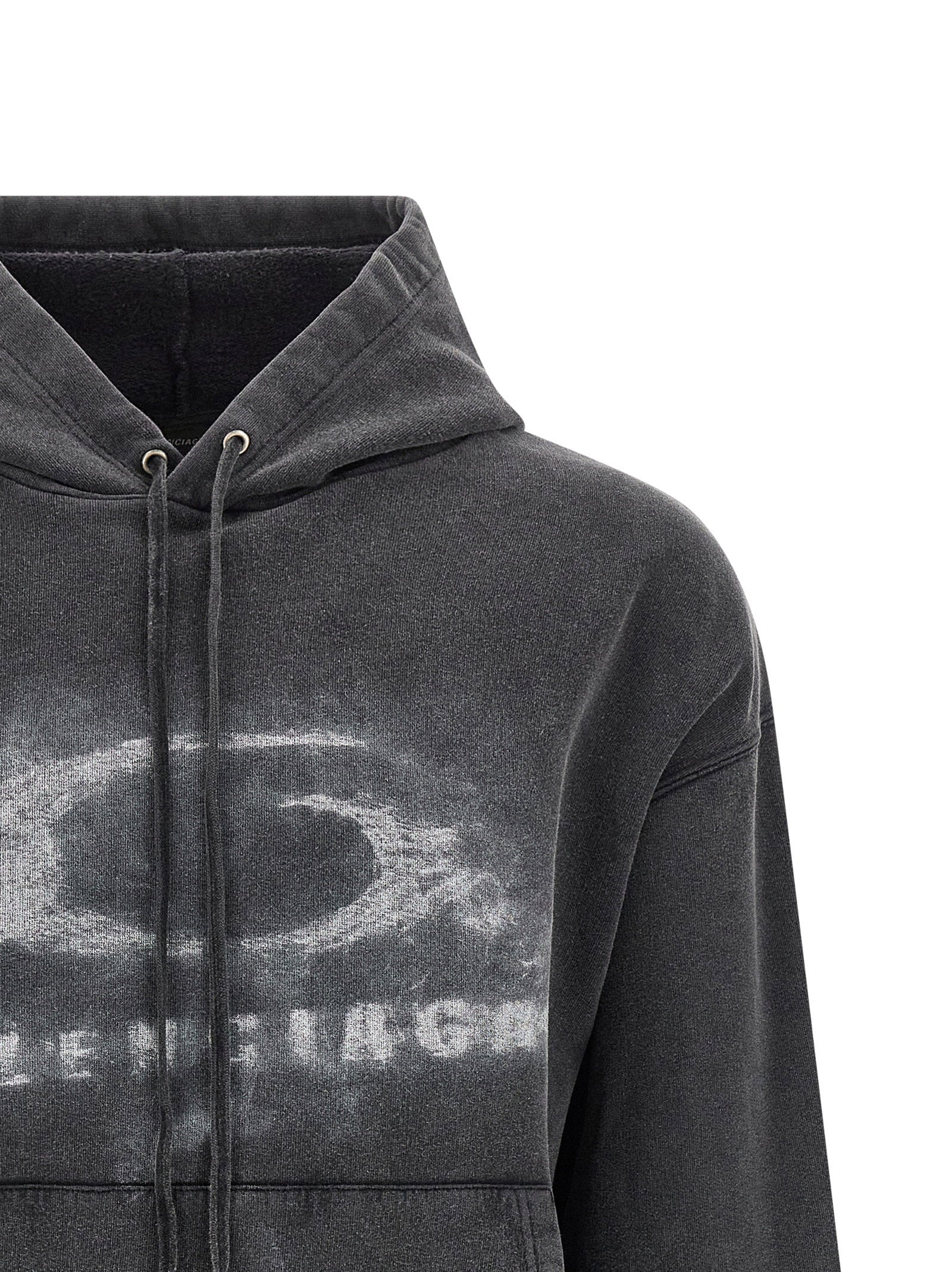 Balenciaga Men's Washed Crayon Loop Hoodie