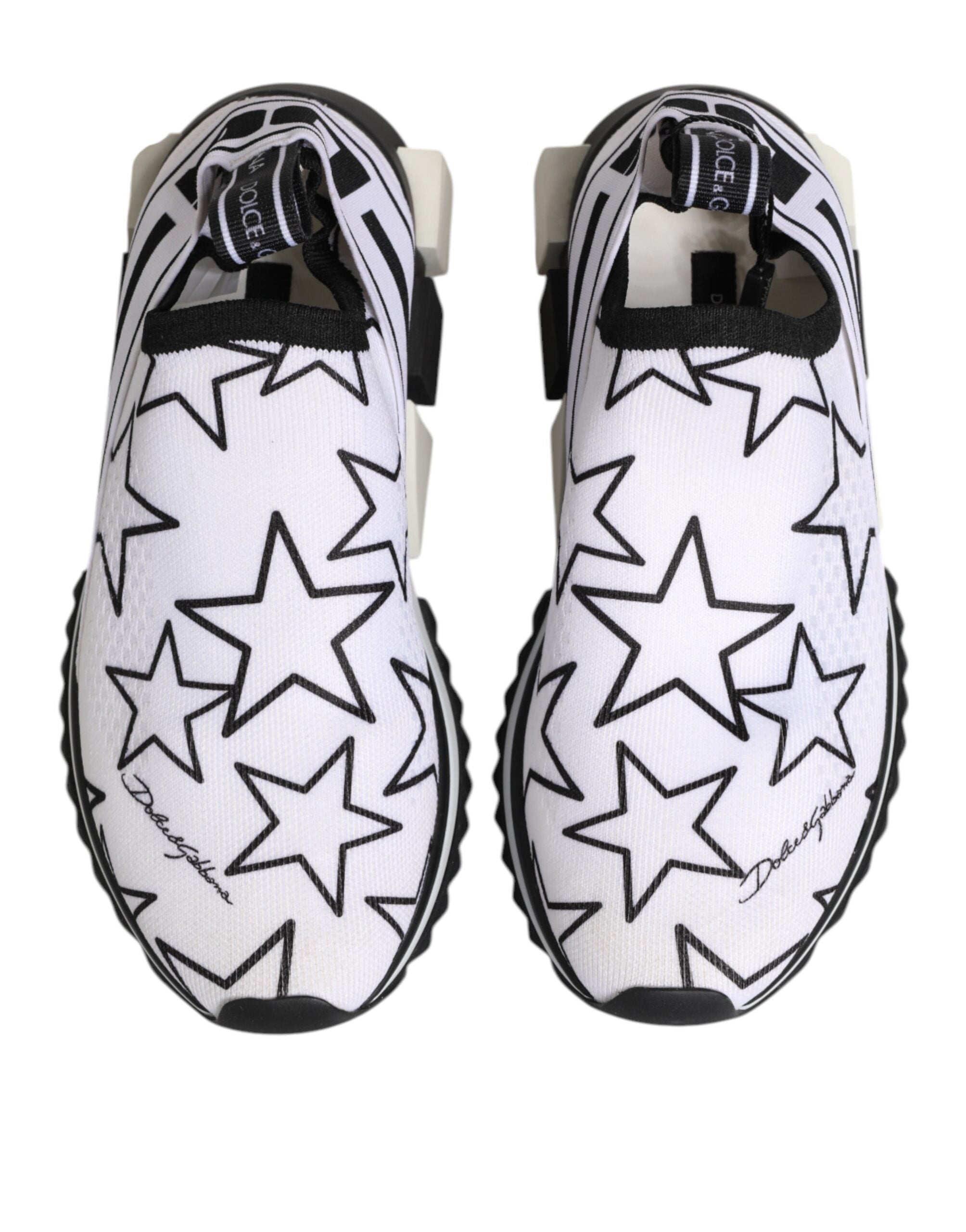Dolce & Gabbana White Stars Sorrento Low Top Sneakers Women's Shoes (Pre-Owned)
