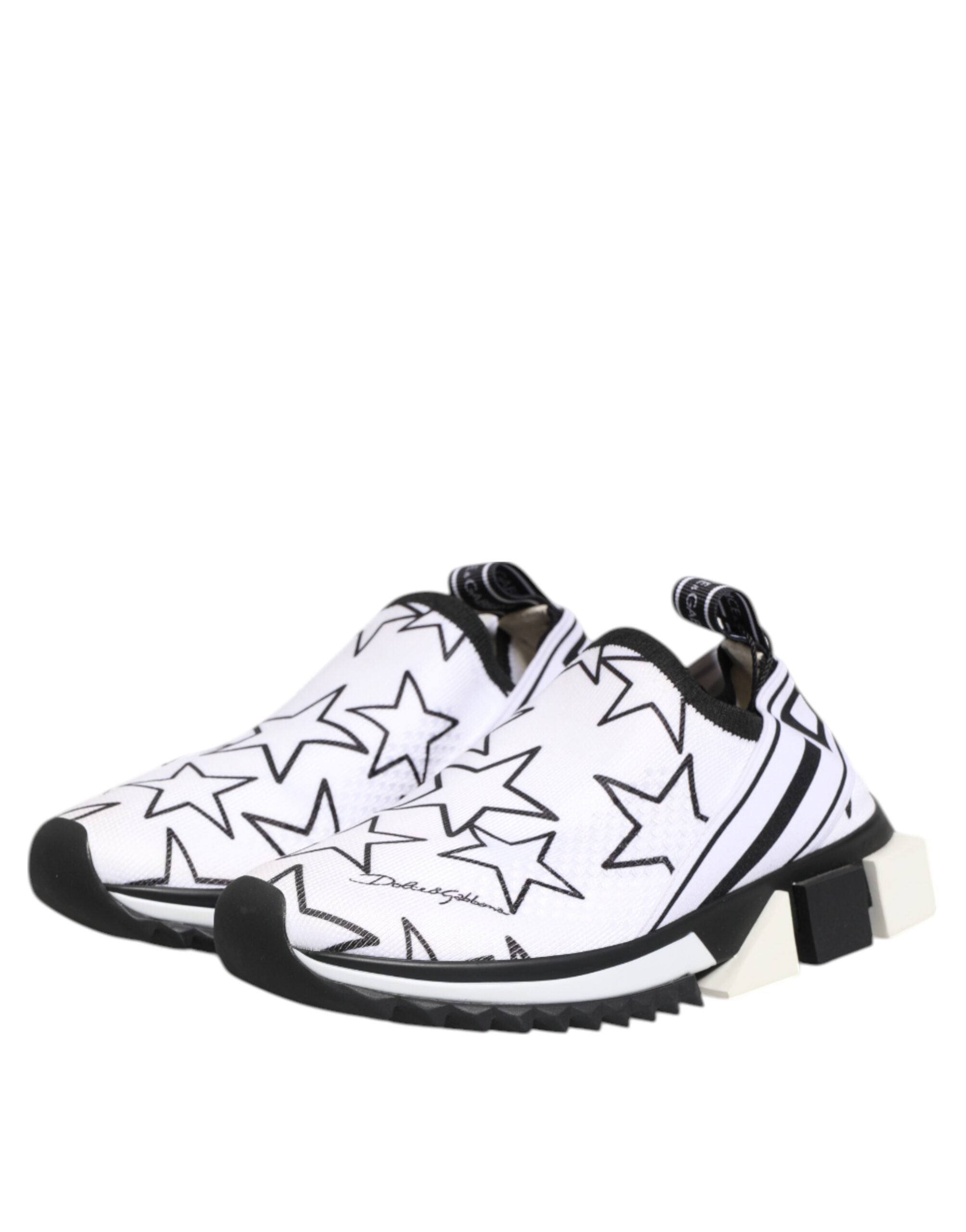 Dolce & Gabbana White Stars Sorrento Low Top Sneakers Women's Shoes (Pre-Owned)